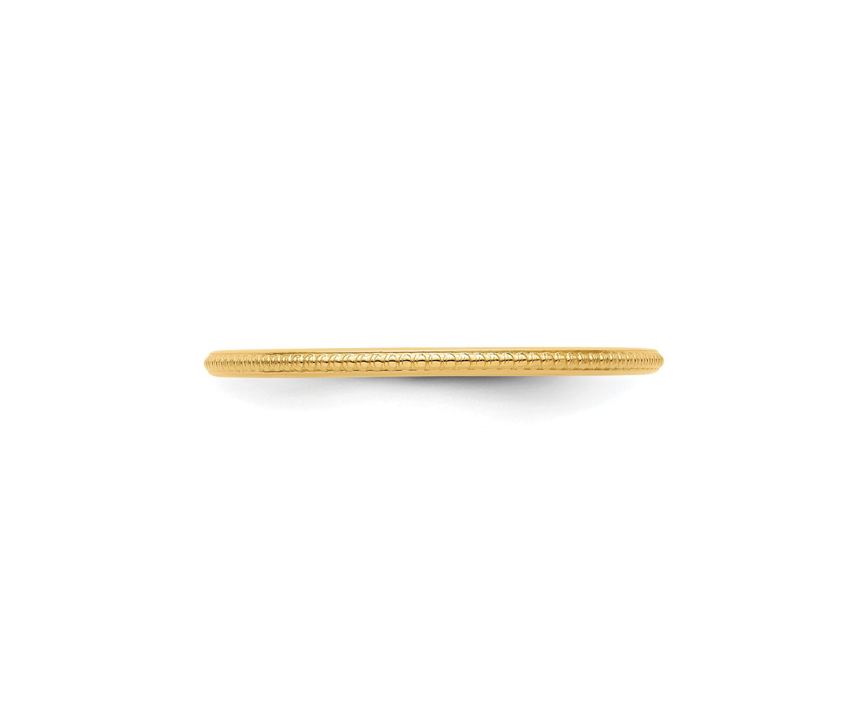 14K Gold 1.2mm Bead Stackable Band
