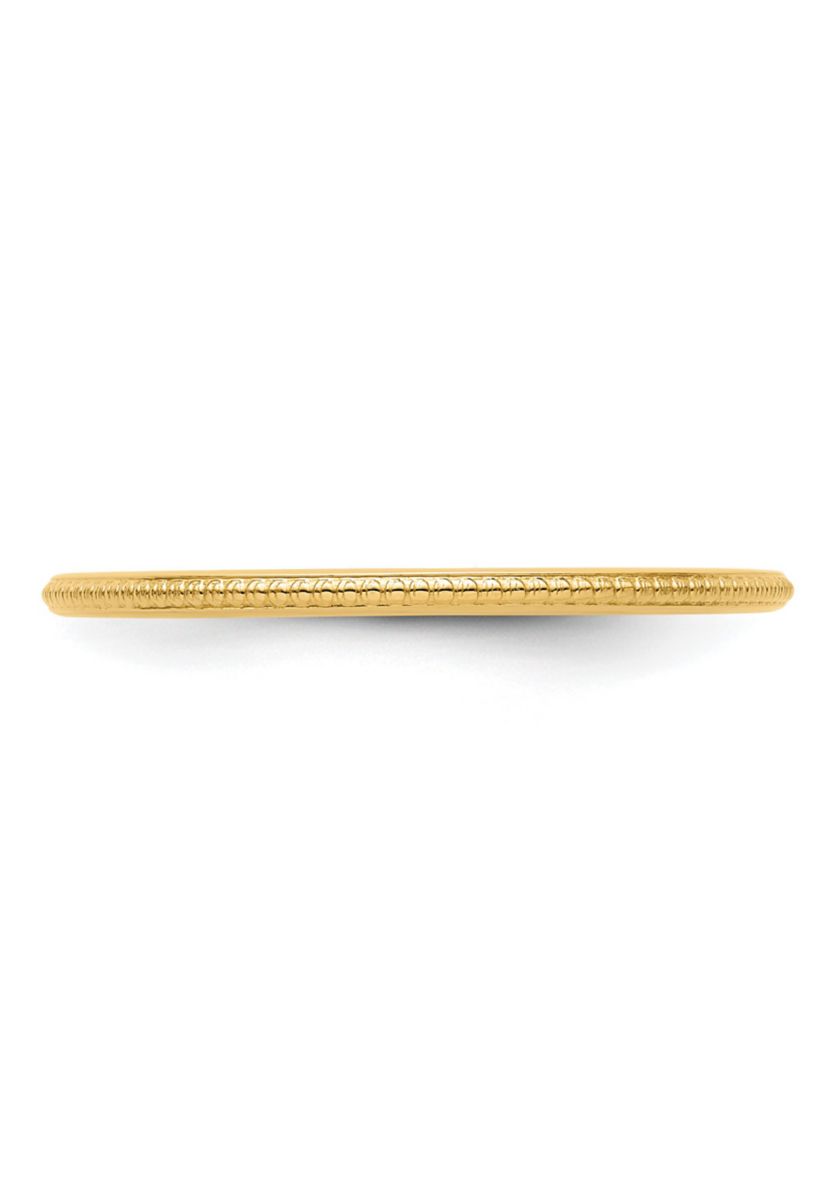 14K Gold 1.2mm Bead Stackable Band