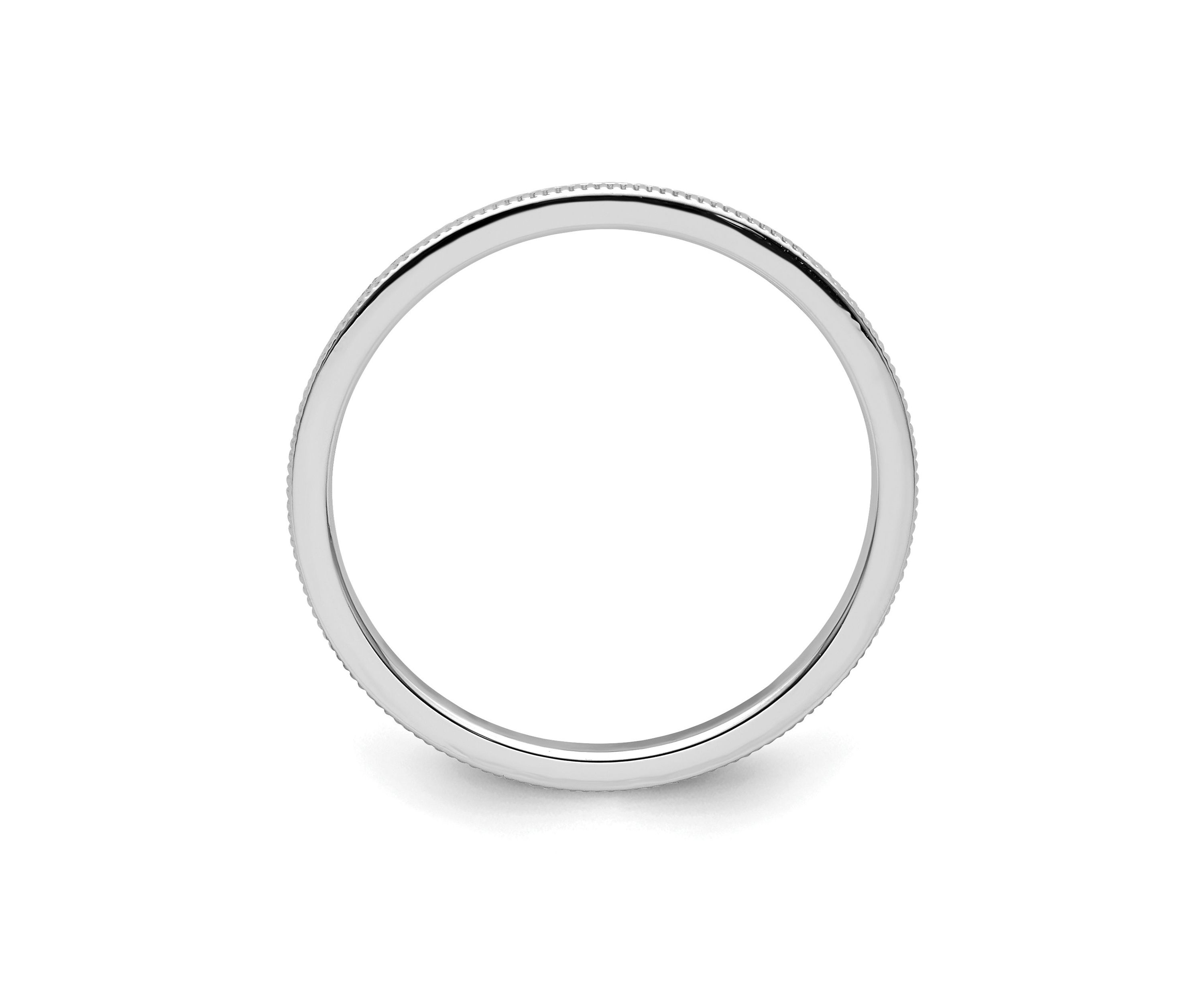 14K Gold 1.2mm Milgrain Stackable Band
