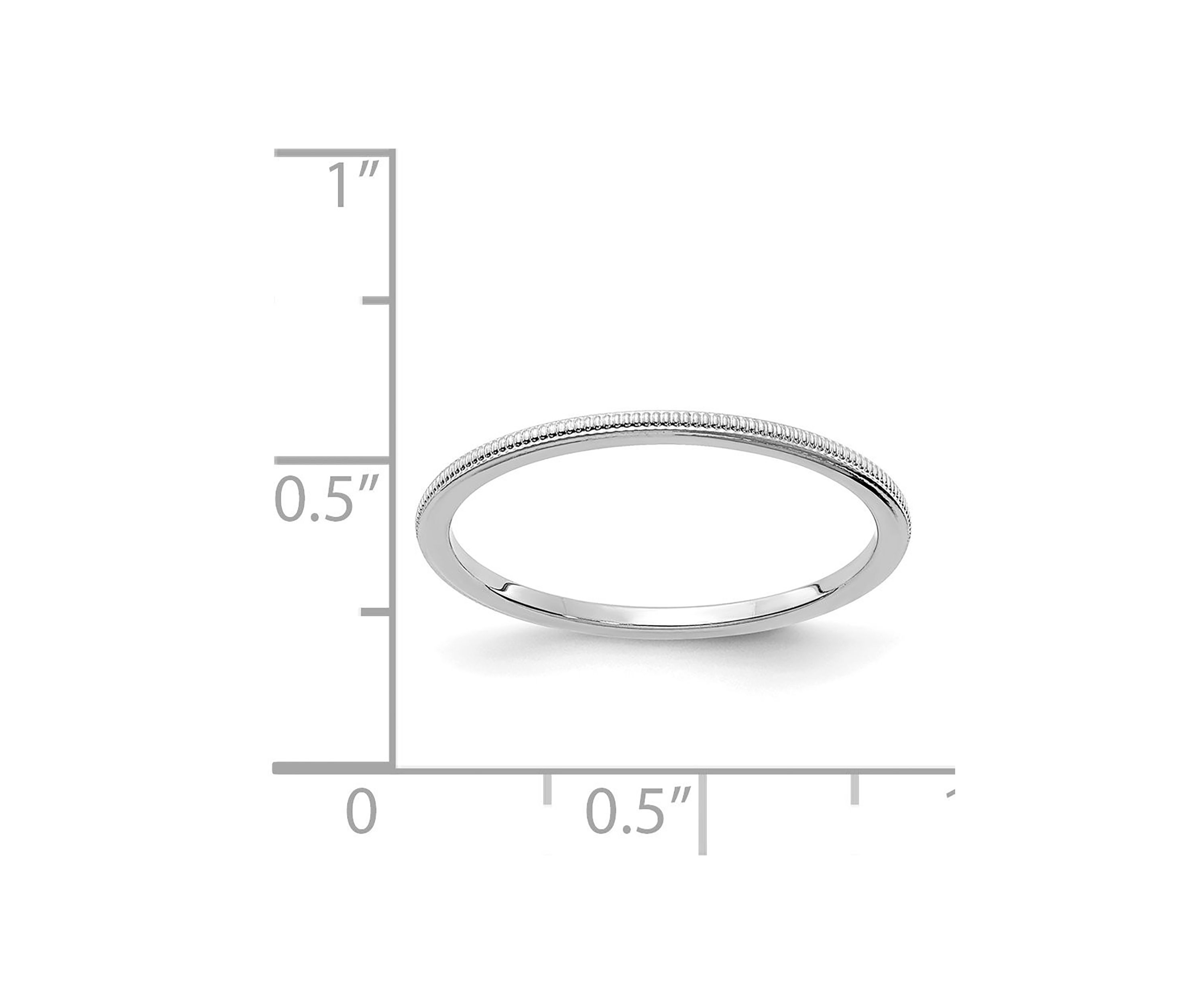 14K Gold 1.2mm Milgrain Stackable Band