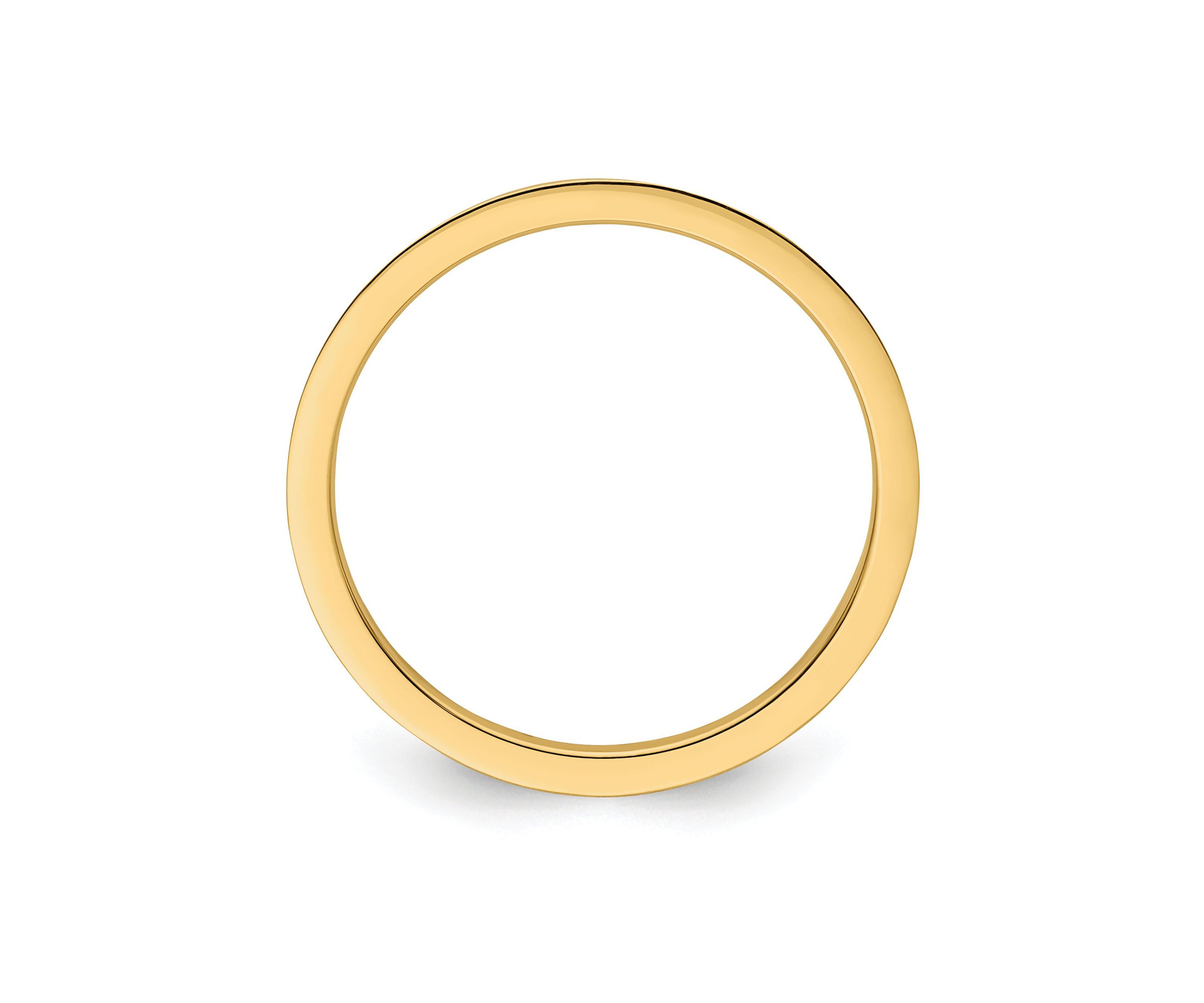 14K Gold 1.2mm Criss-Cross Pattern Stackable Band