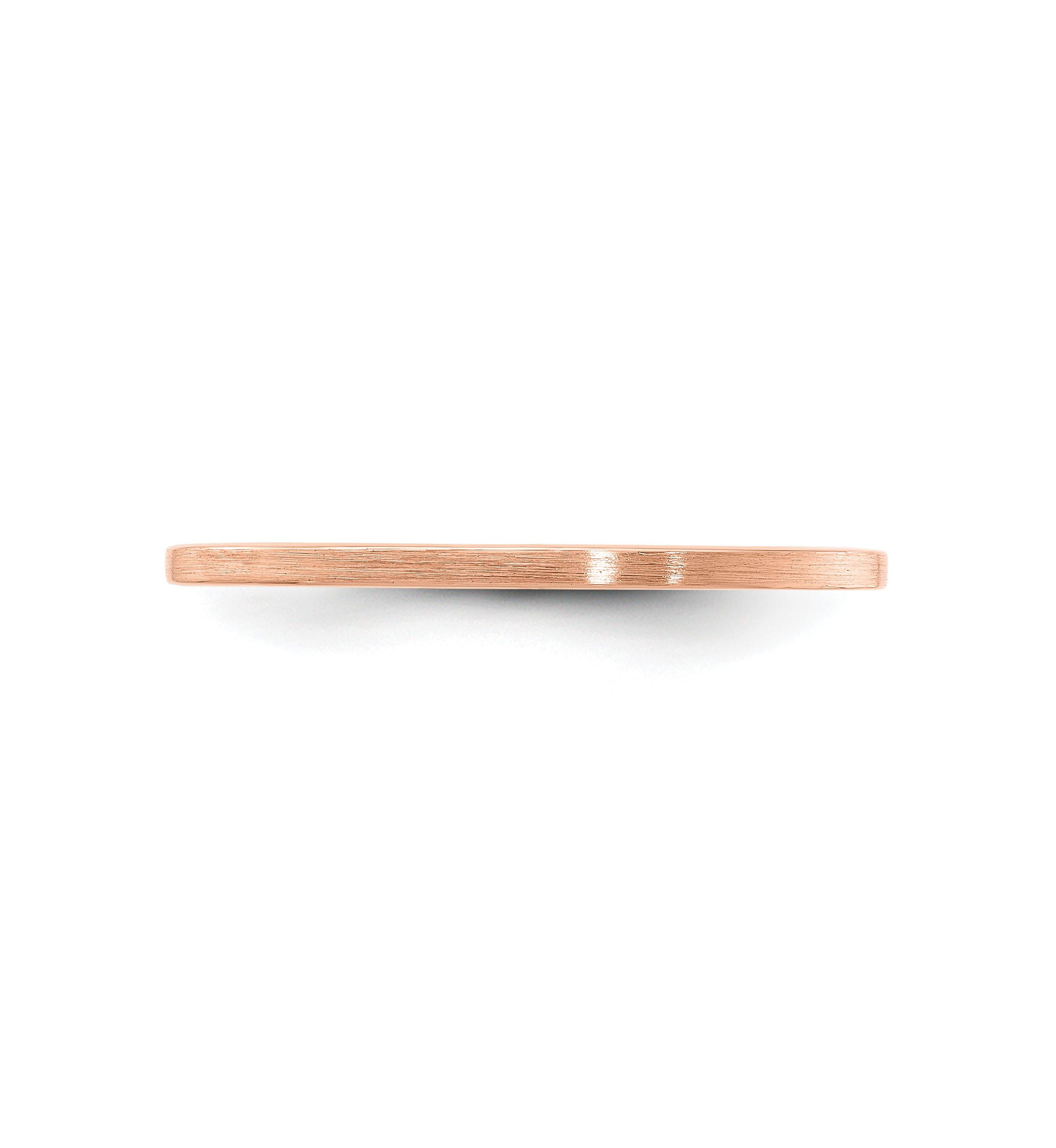 14K Gold 1.2mm Flat Satin Stackable Band