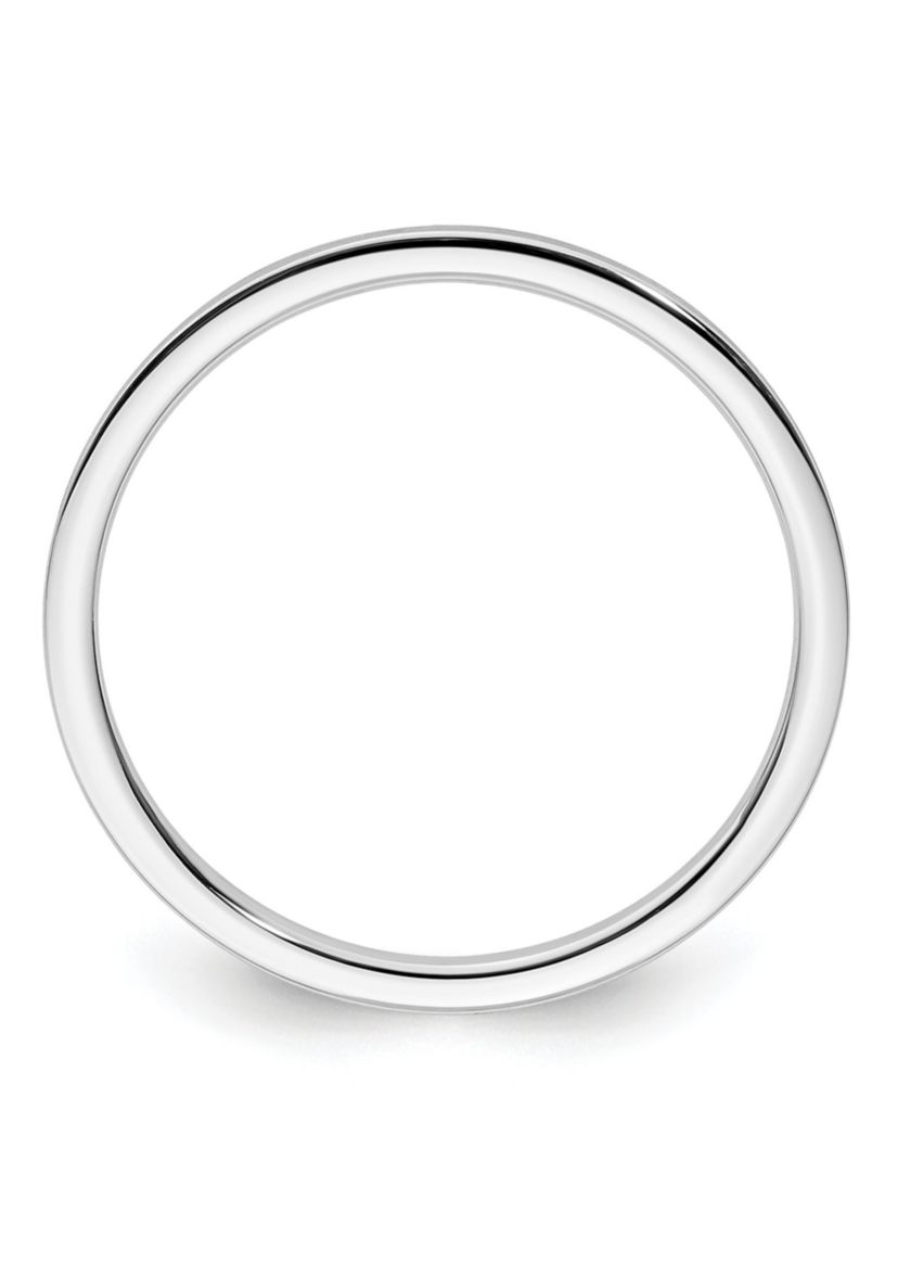 14K Gold 1.2mm Flat Satin Stackable Band