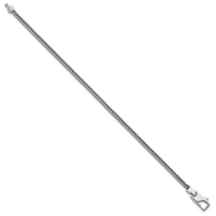 Sterling Silver Rhodium-plated Polished 3.0mm Franco 8-inch Chain Bracelet