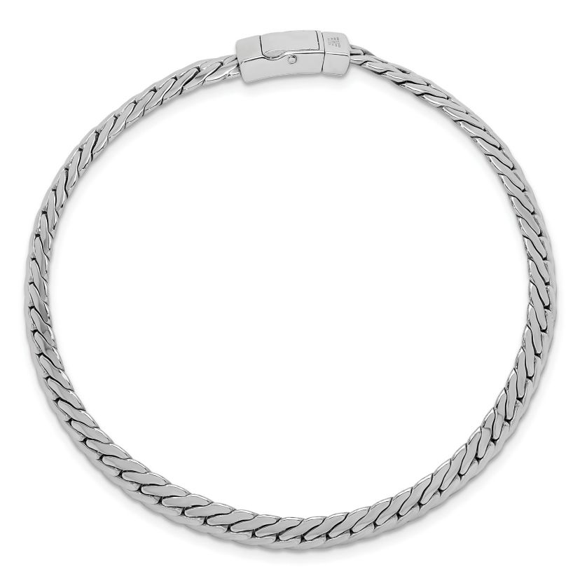 Sterling Silver Rhodium-plated Polished 5.85mm Link Bracelet