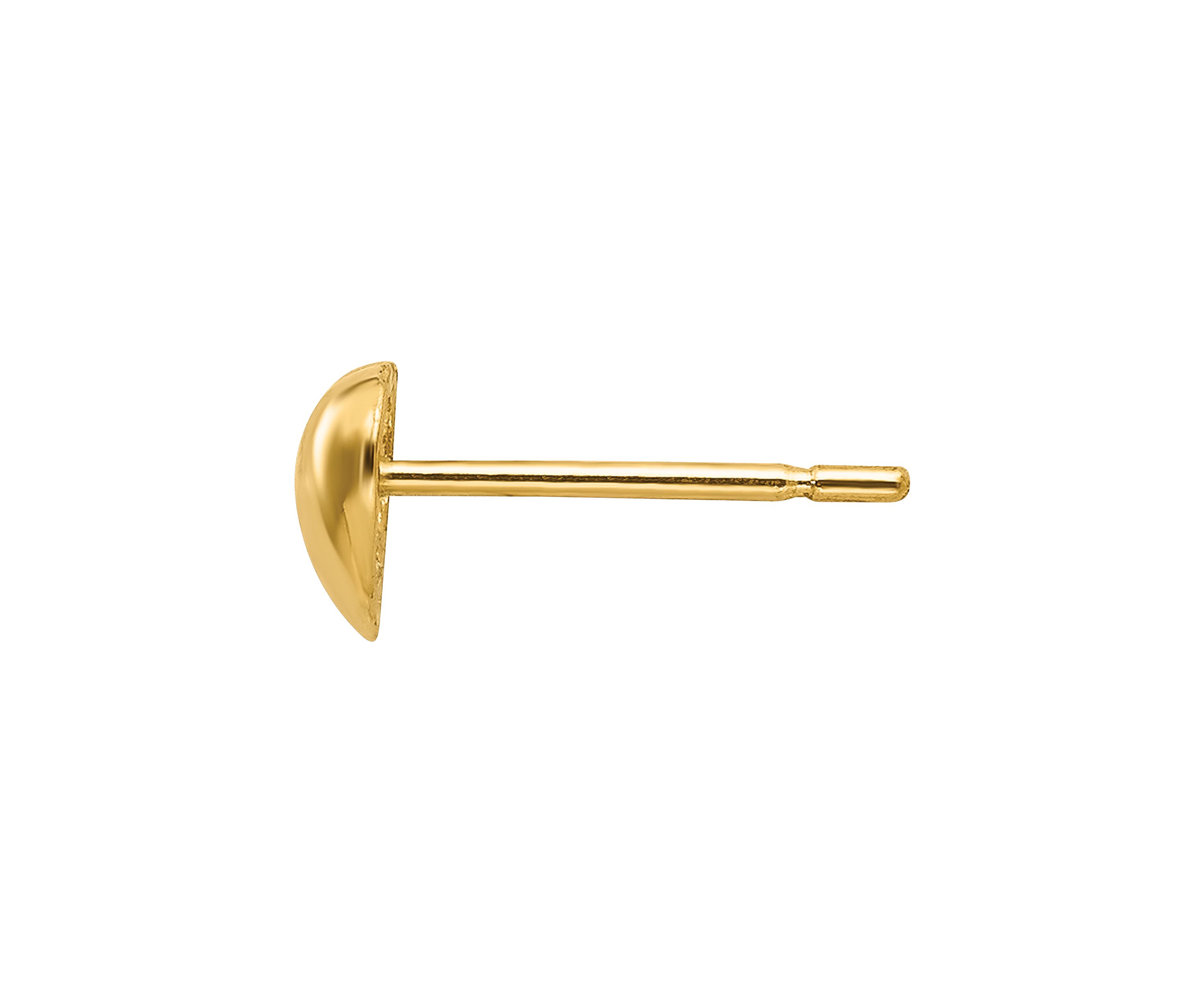 Polished Heart Post Earrings in 14K Yellow Gold 