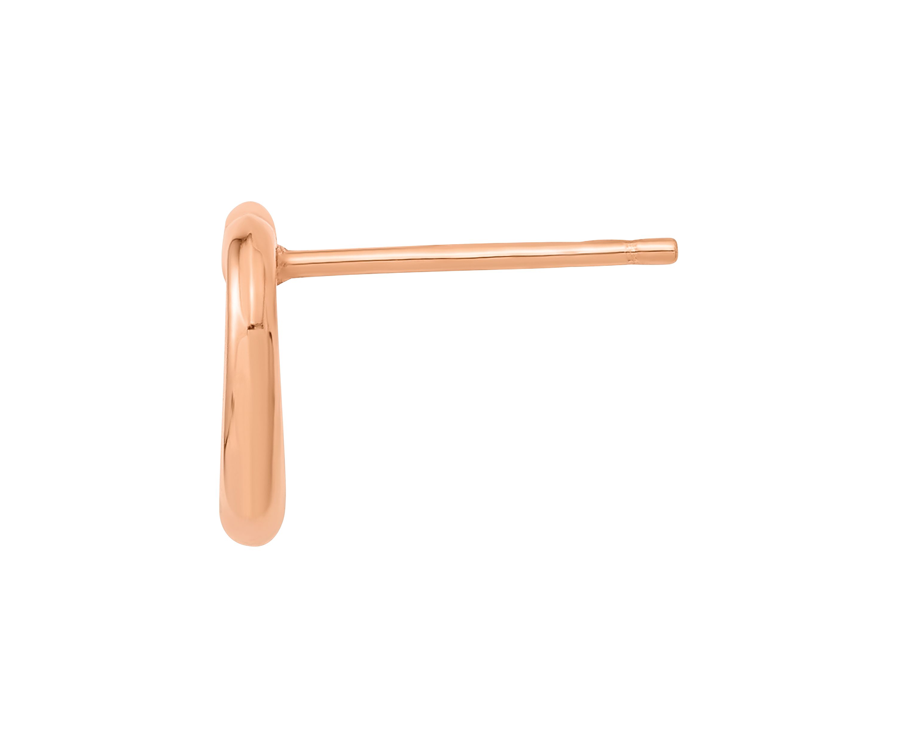 14K Rose Gold Polished Heart Post Earrings