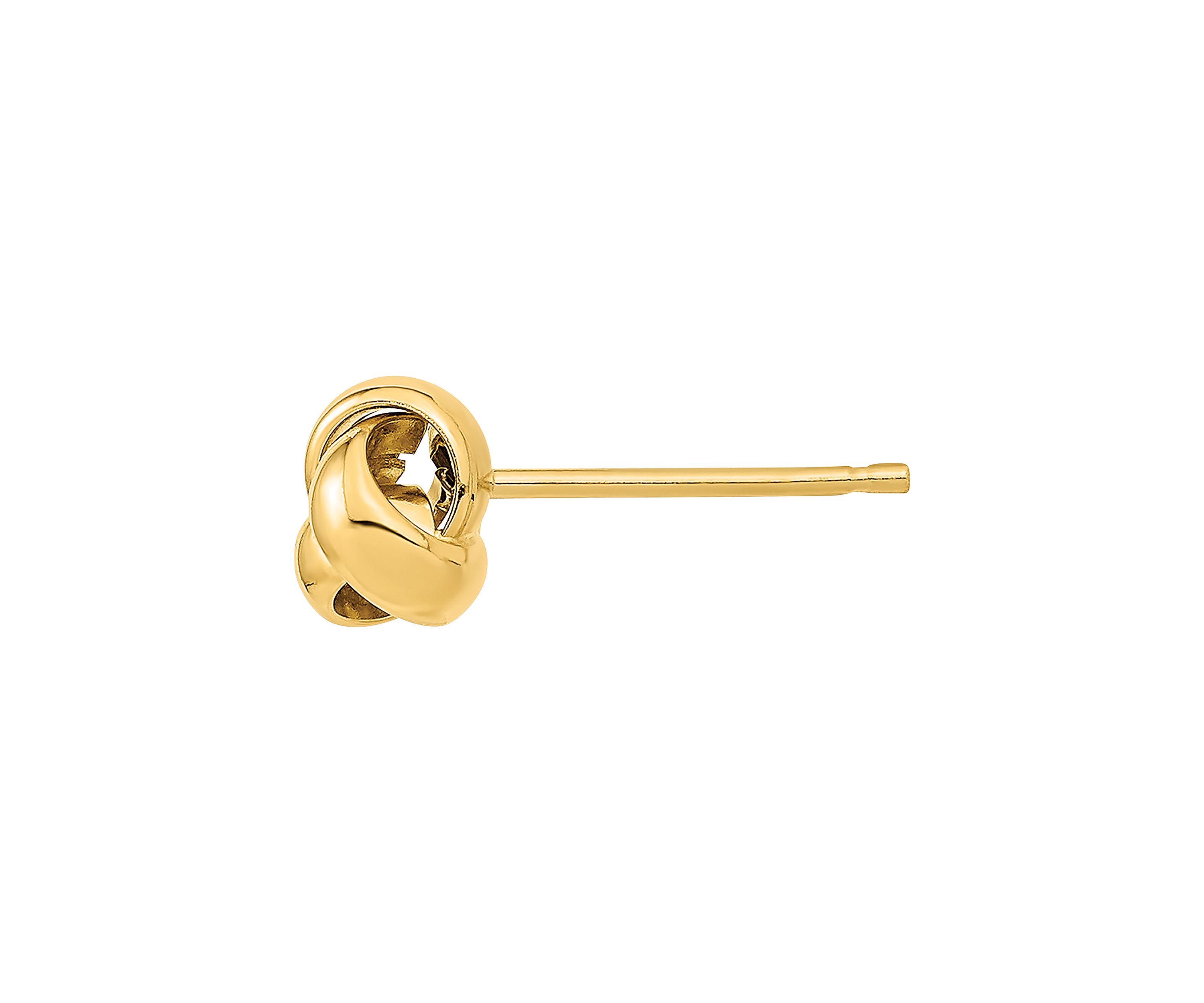 14K Yellow Gold Polished Love Knot Post Earrings