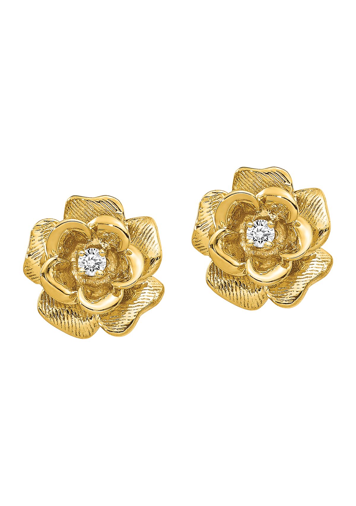 1/10 ct. t.w. Lab Grown Diamond Post Earrings in 14K Yellow Gold