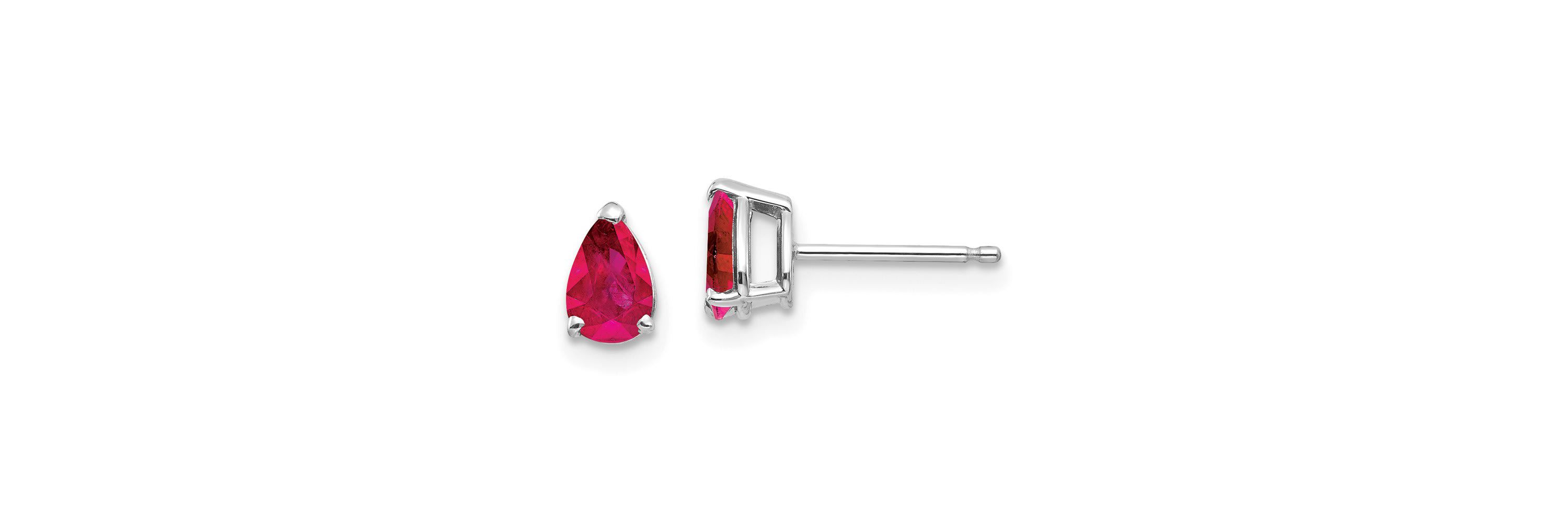 1.04 ct. t.w. Ruby Earrings in 14K White Gold