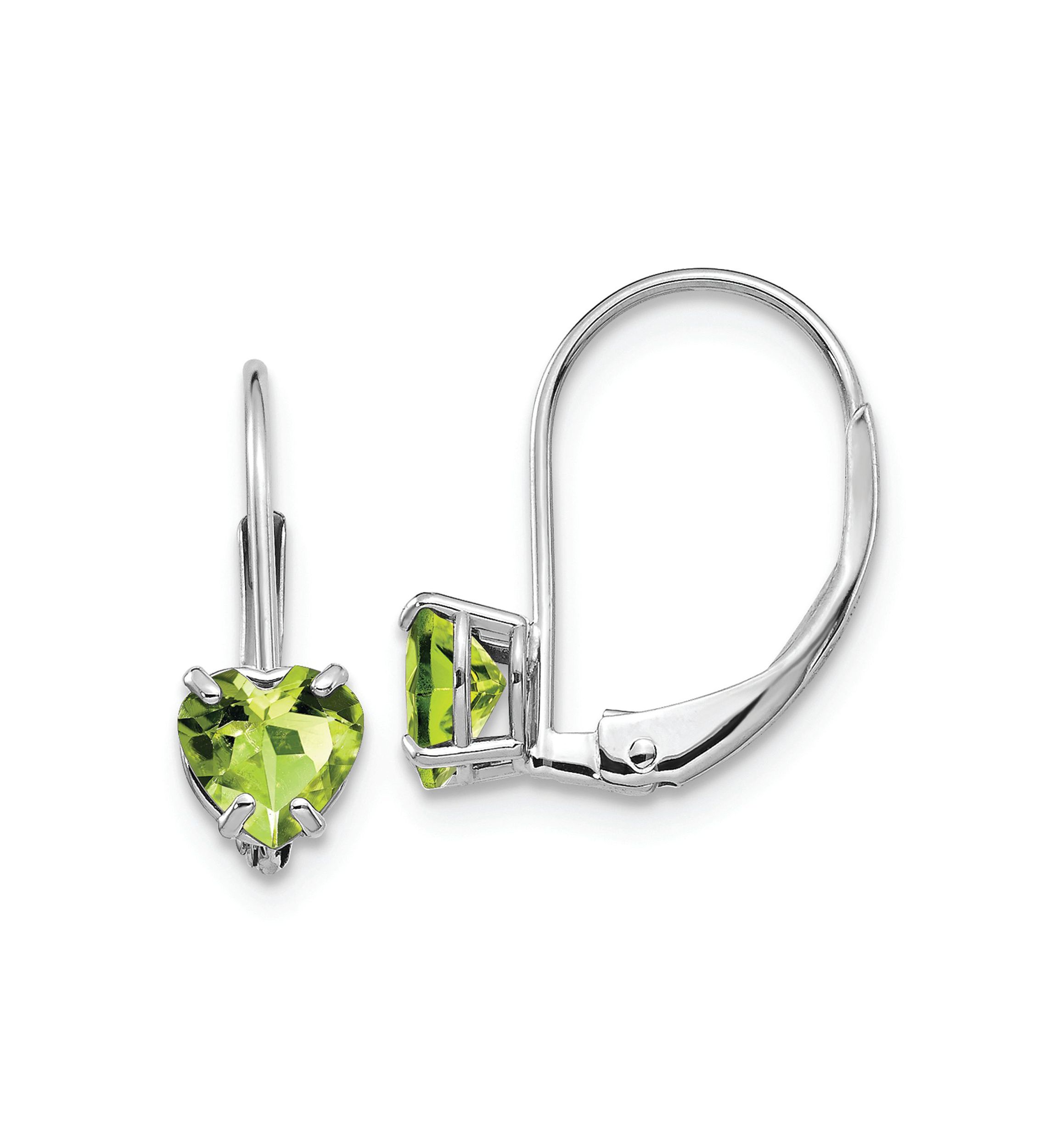 3/4 ct. t.w. Citrine 5mm Heart Leverback Earrings in 14K Gold