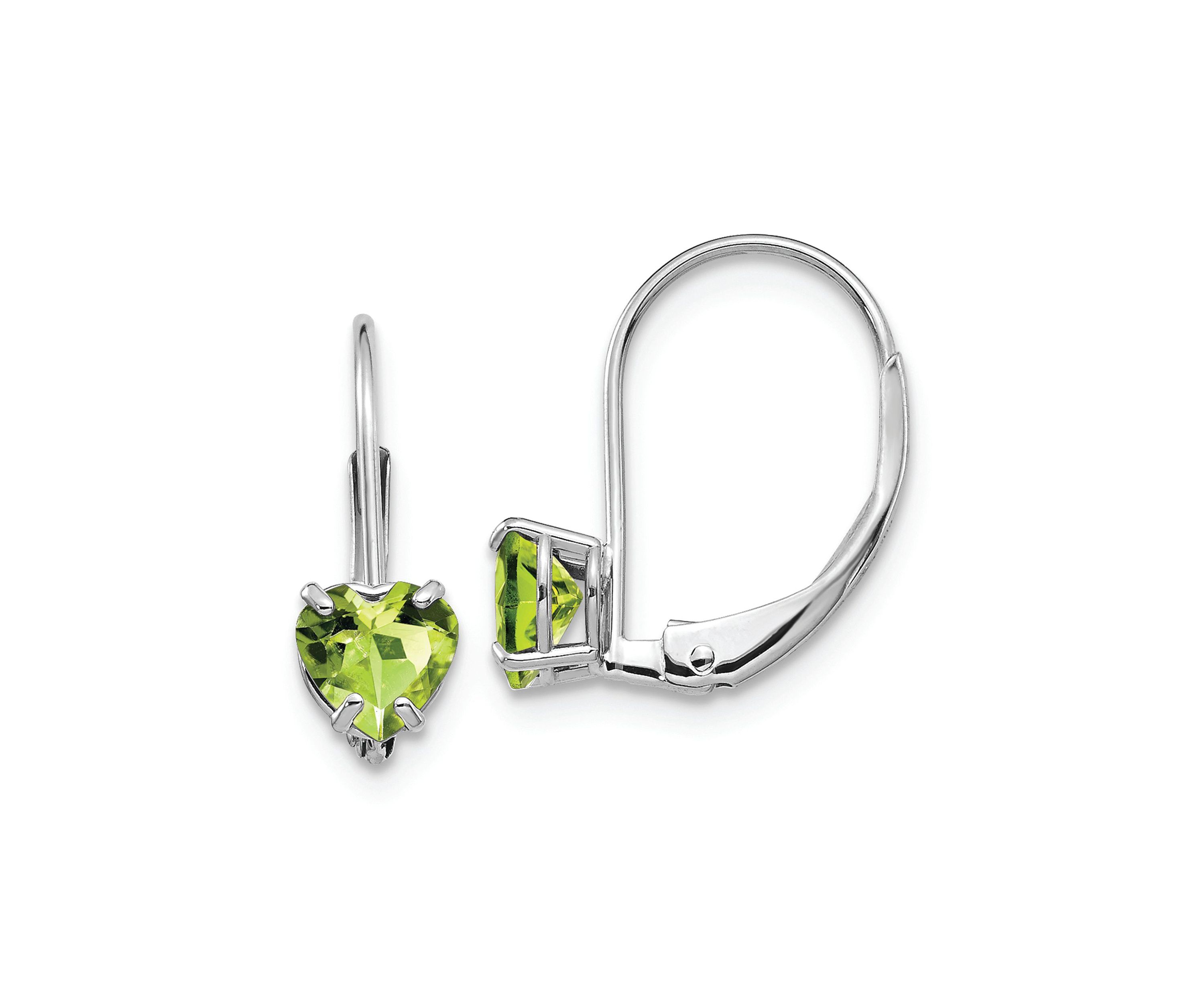 3/4 ct. t.w. Citrine 5mm Heart Leverback Earrings in 14K Gold