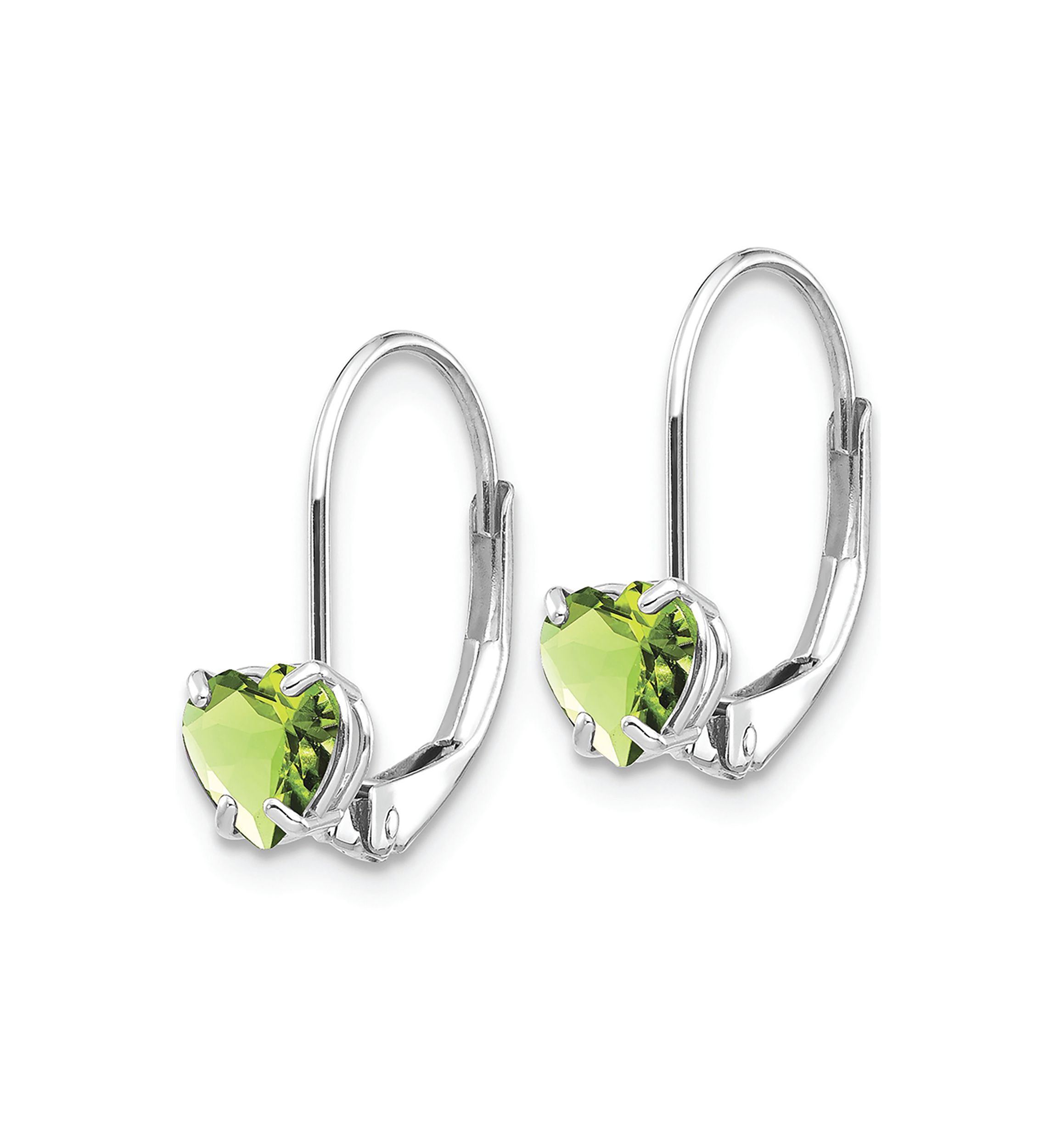 3/4 ct. t.w. Citrine 5mm Heart Leverback Earrings in 14K Gold