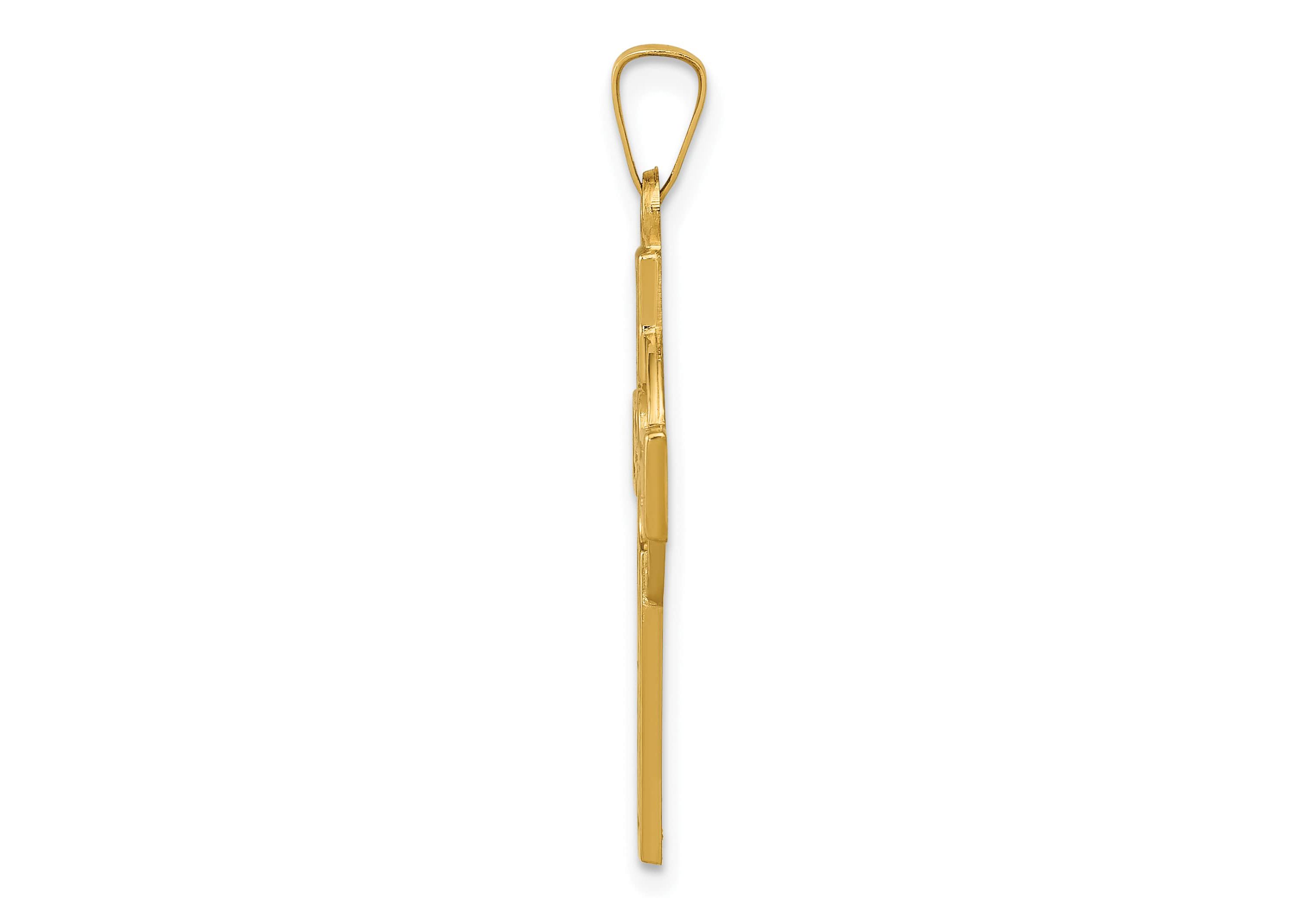 14K Yellow Gold Celtic Cross Charm