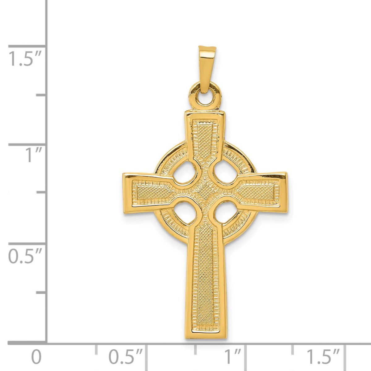 14K Yellow Gold Celtic Cross Charm