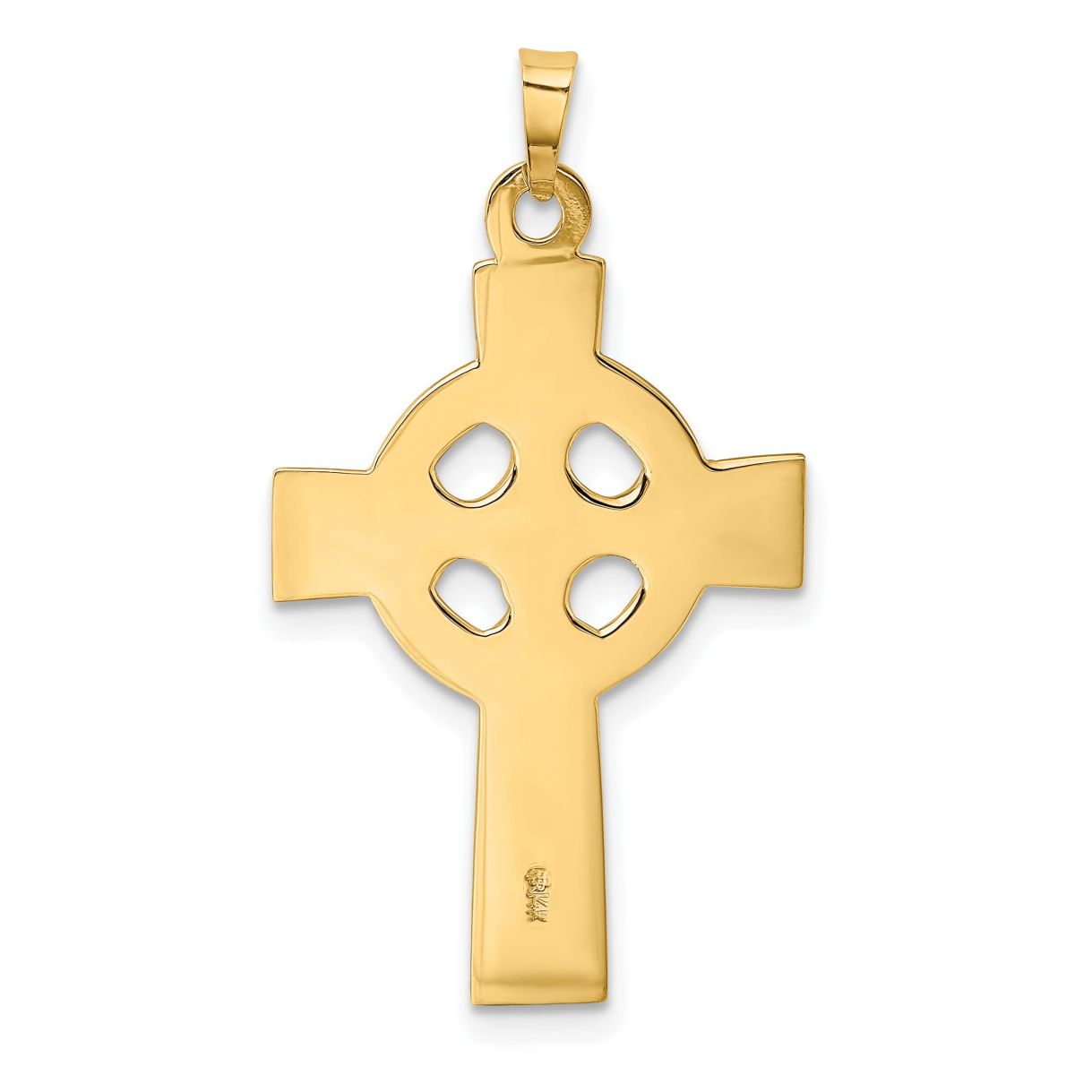 14K Yellow Gold Celtic Cross Charm