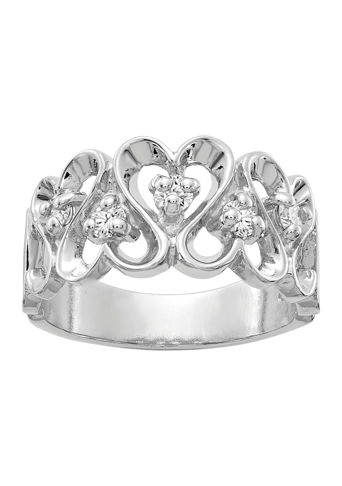 1/3 ct. t.w. Diamond Heart Ring in 14K White Gold