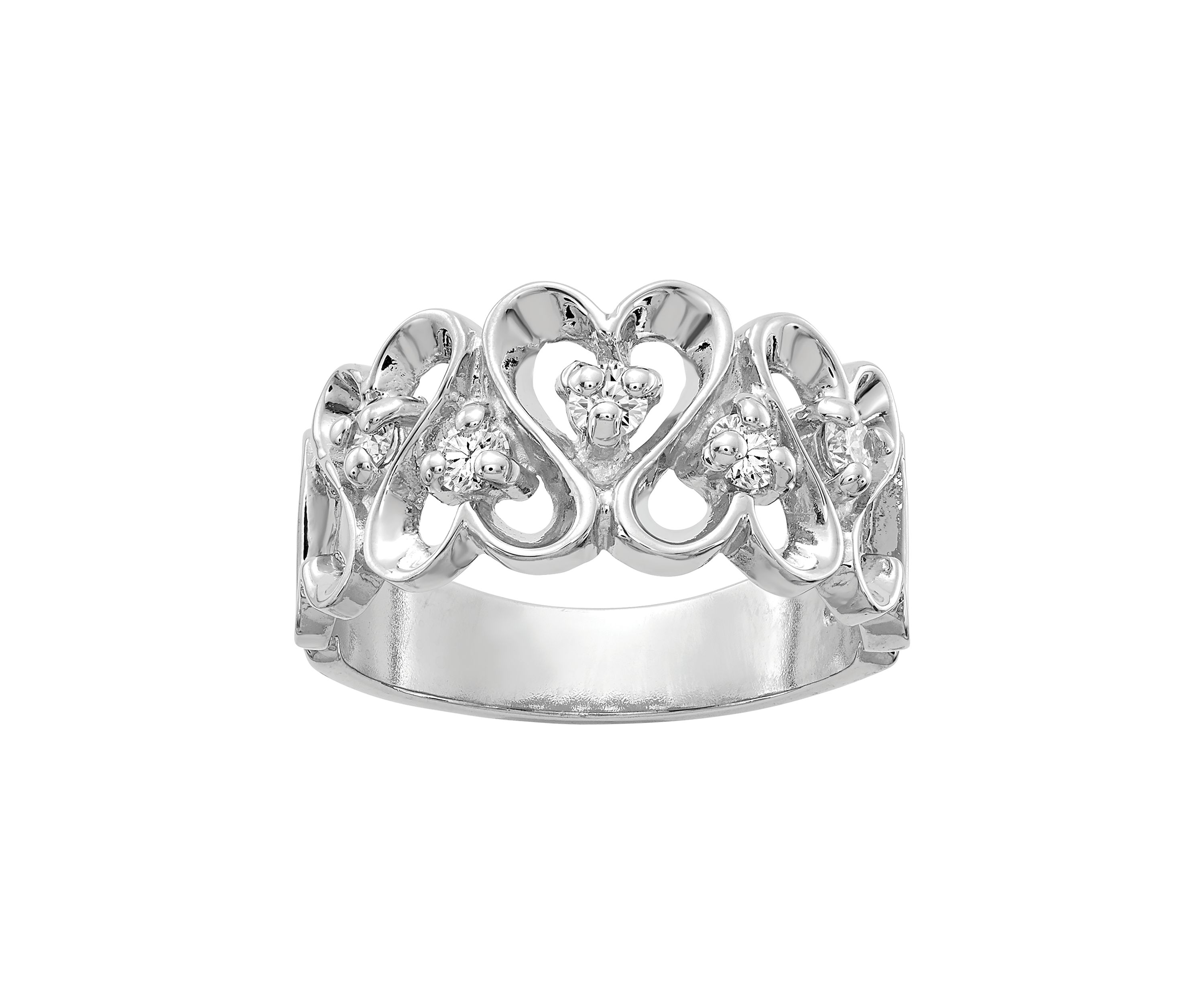 1/3 ct. t.w. Diamond Heart Ring in 14K White Gold