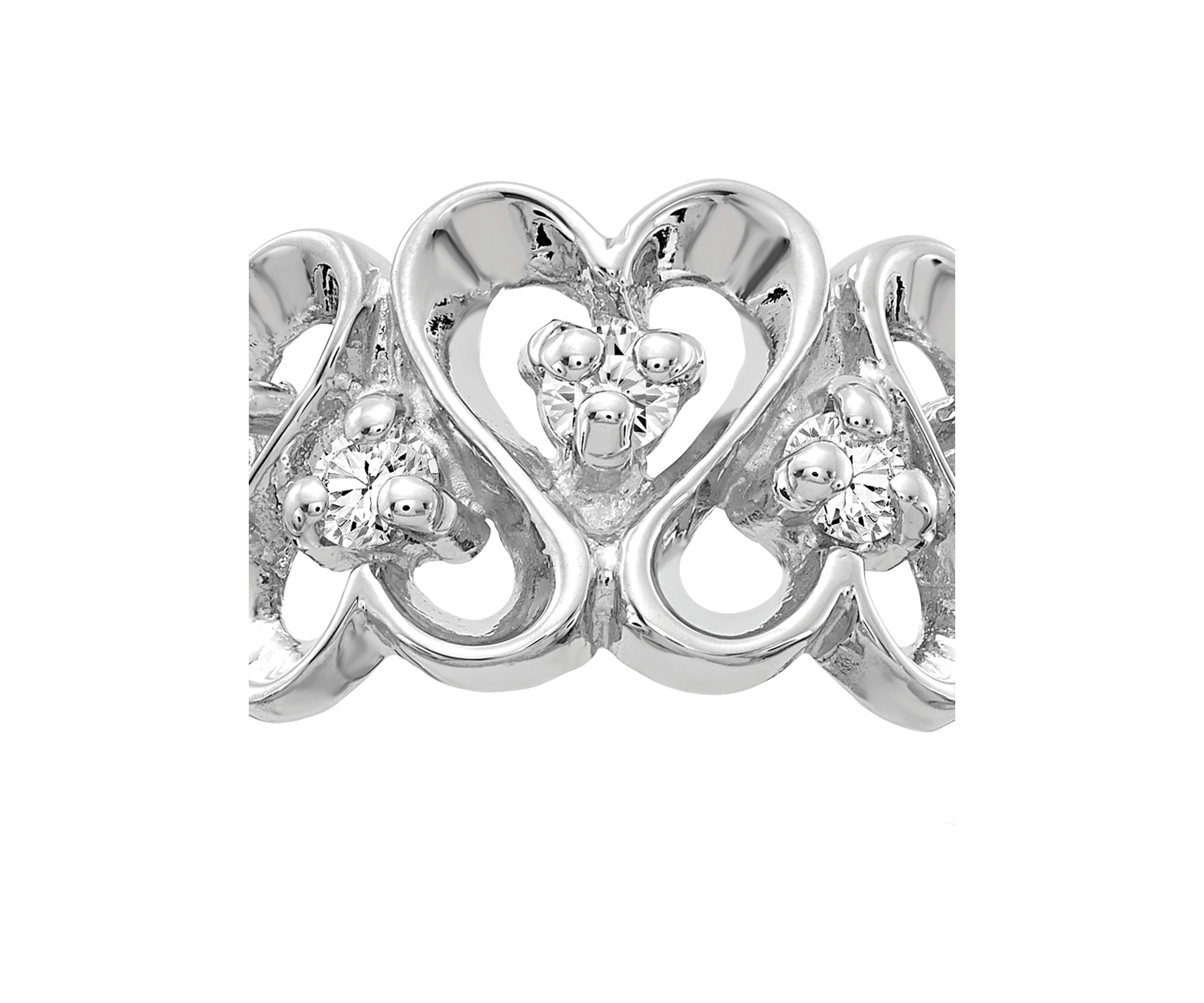 1/3 ct. t.w. Diamond Heart Ring in 14K White Gold