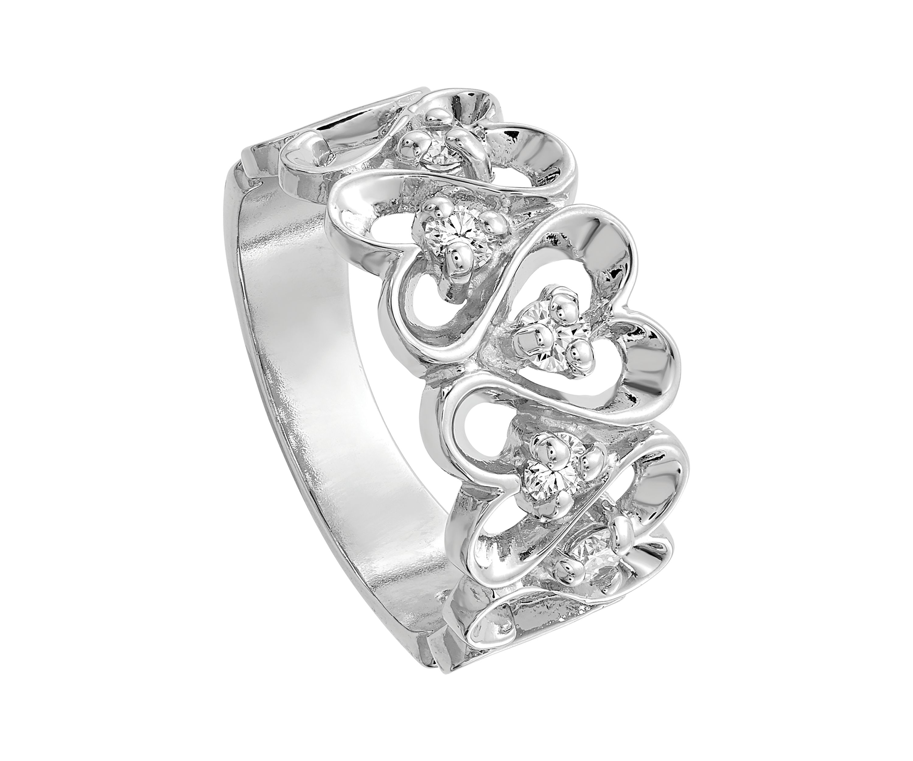 1/3 ct. t.w. Diamond Heart Ring in 14K White Gold