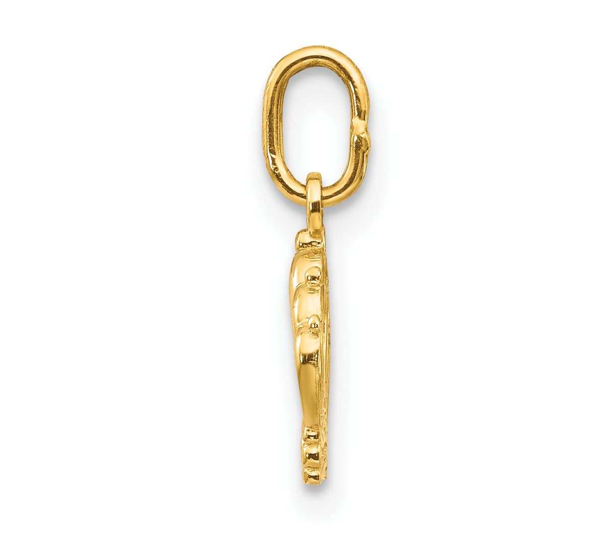 14K Yellow Gold Crown Charm