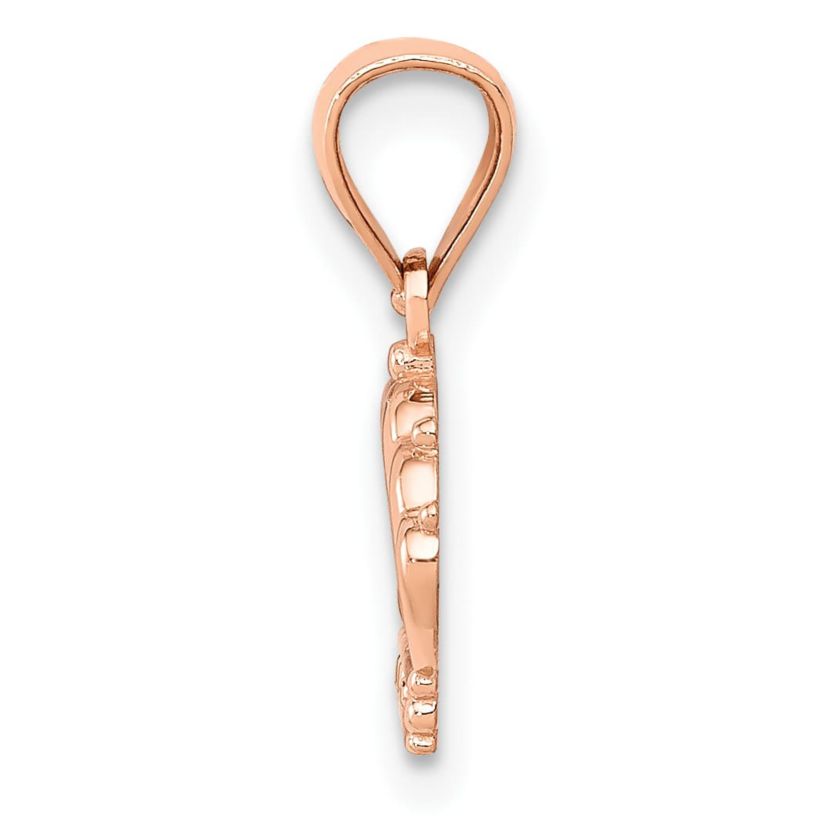 14K Rose Gold Crown Pendant