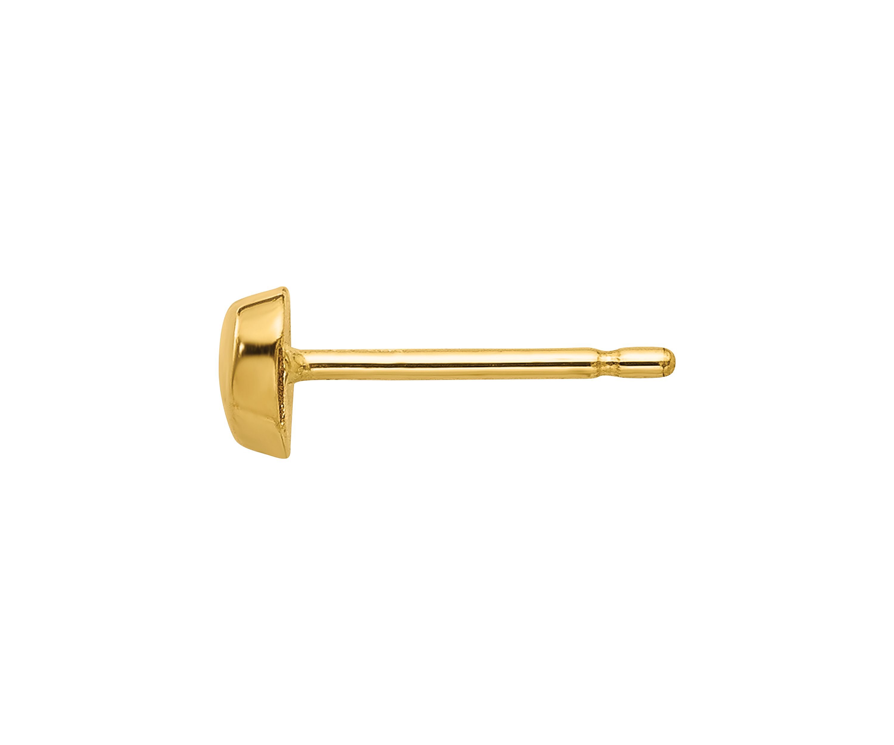14K Yellow Gold Polished Heart Post Earrings
