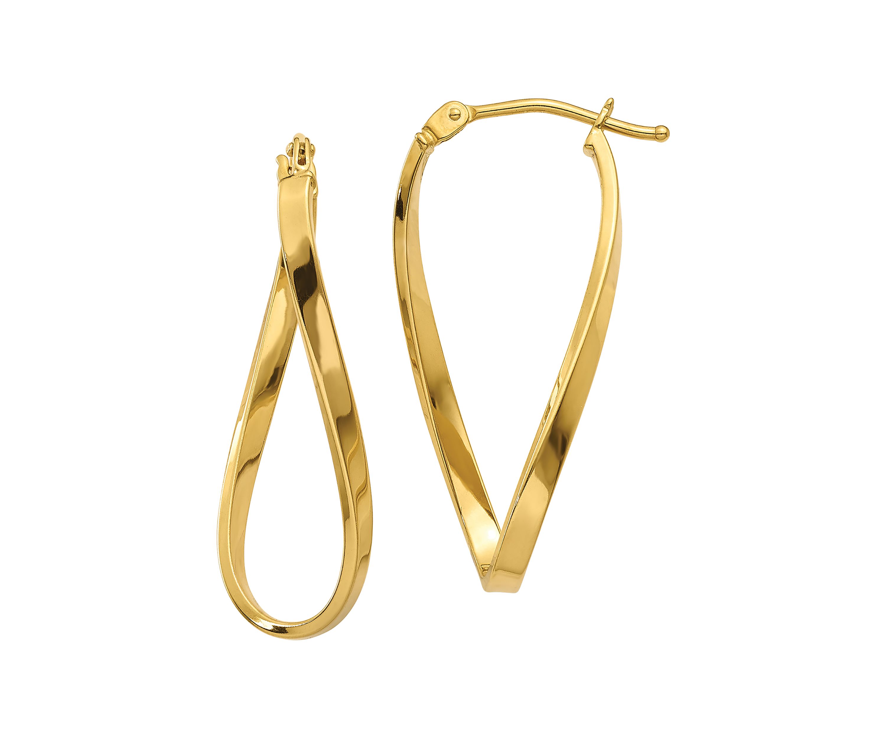 14K Yellow Gold Small Twisted Earrings