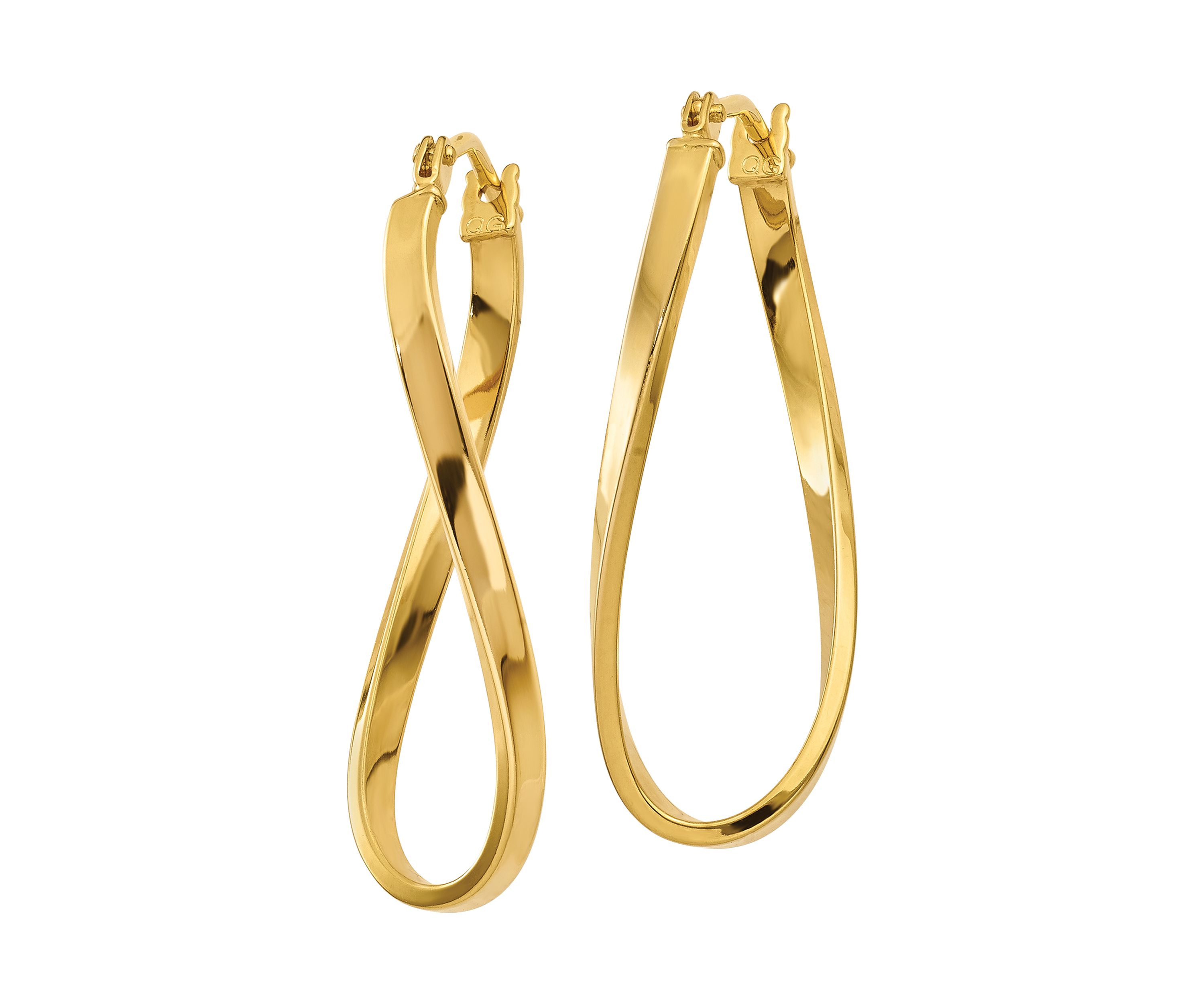 14K Yellow Gold Small Twisted Earrings