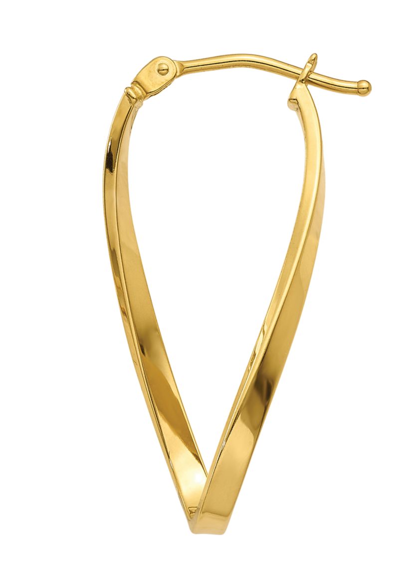 14K Yellow Gold Small Twisted Earrings