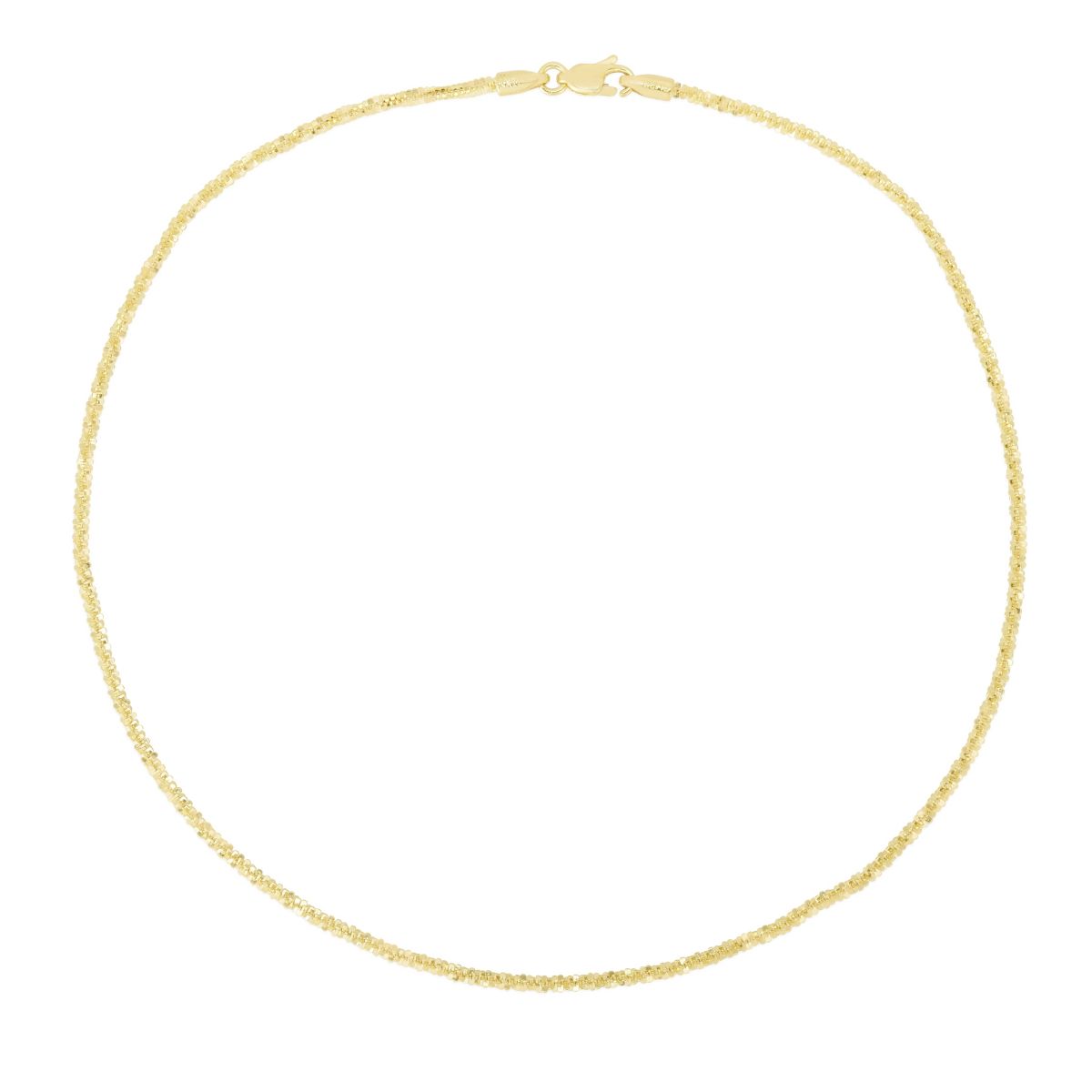10K Yellow Gold Sparkle Anklet