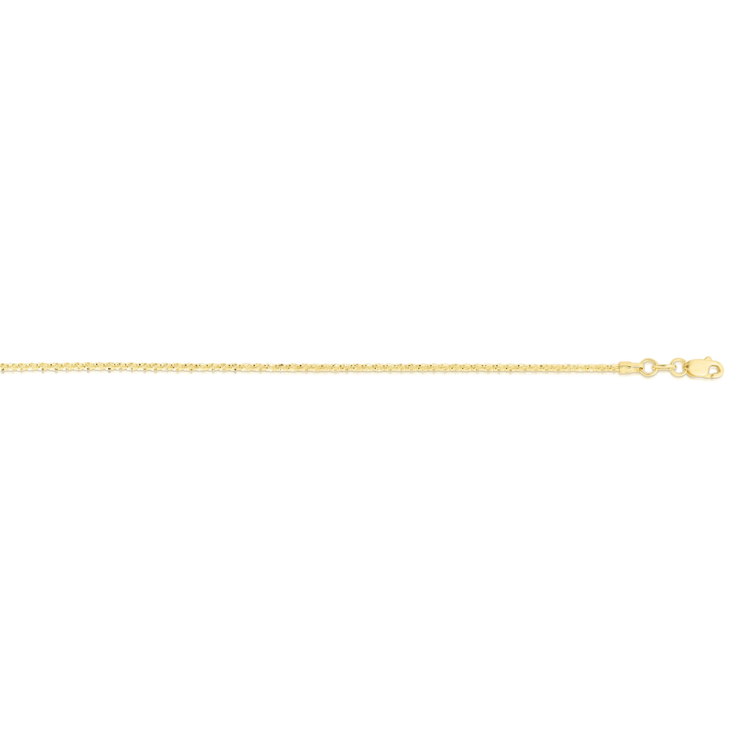 10K Yellow Gold Sparkle Anklet