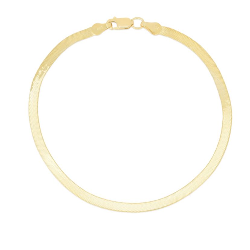 10KY Yellow Gold Herringbone Bracelet