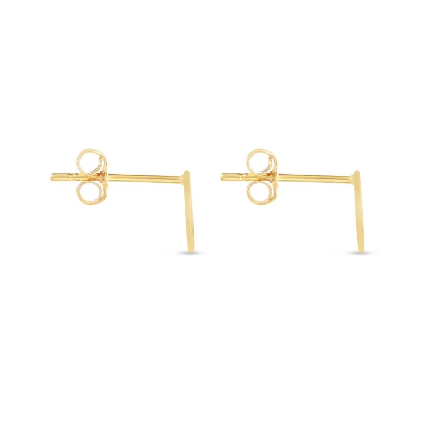 14KY Yellow Gold Initial-H Post Earring