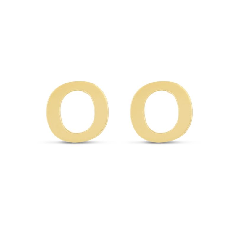 14KY Yellow Gold Initial-H Post Earring