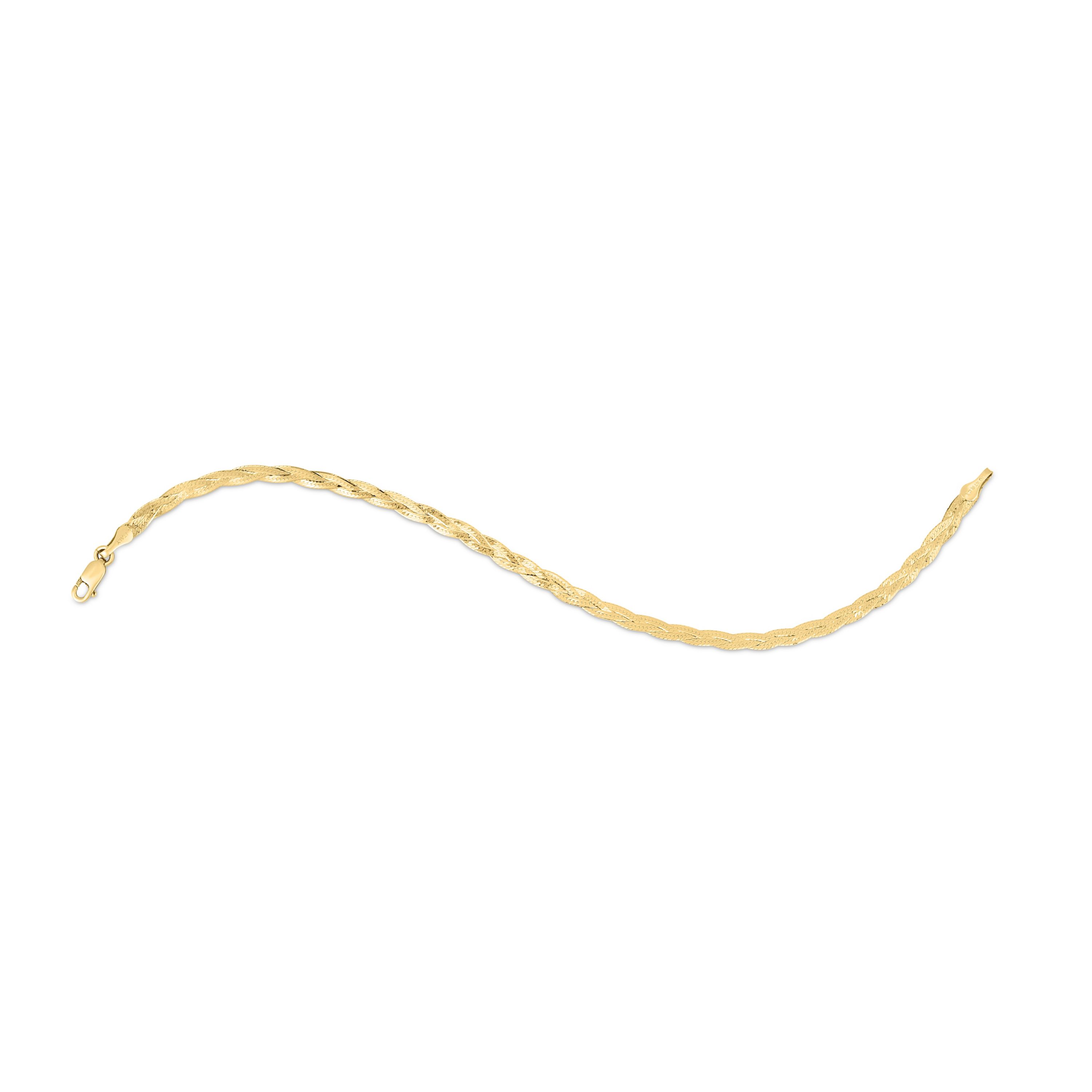 14K Yellow Gold Braided Necklace