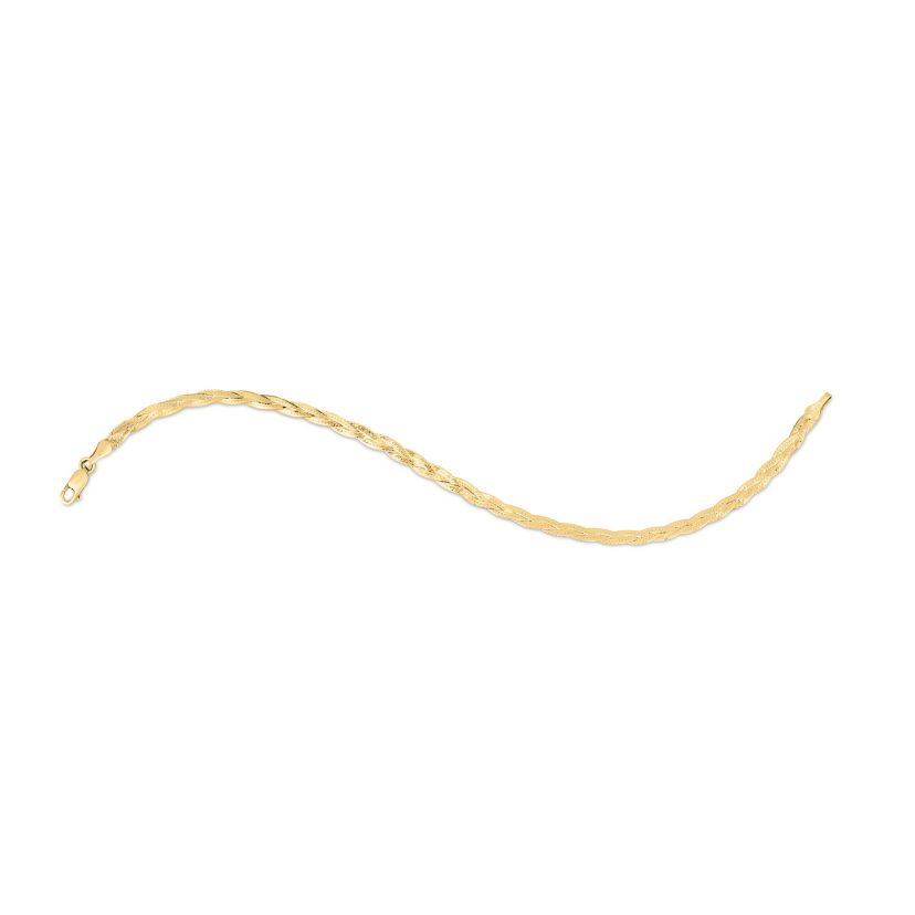 14K Yellow Gold Braided Necklace