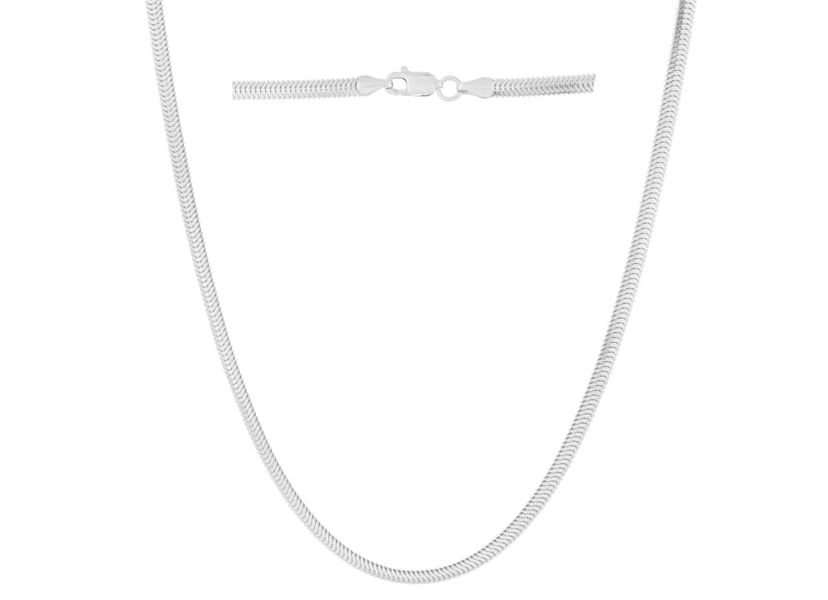 SS 20 OVAL SNAKE CHAIN WITH LOBSTER CLASP