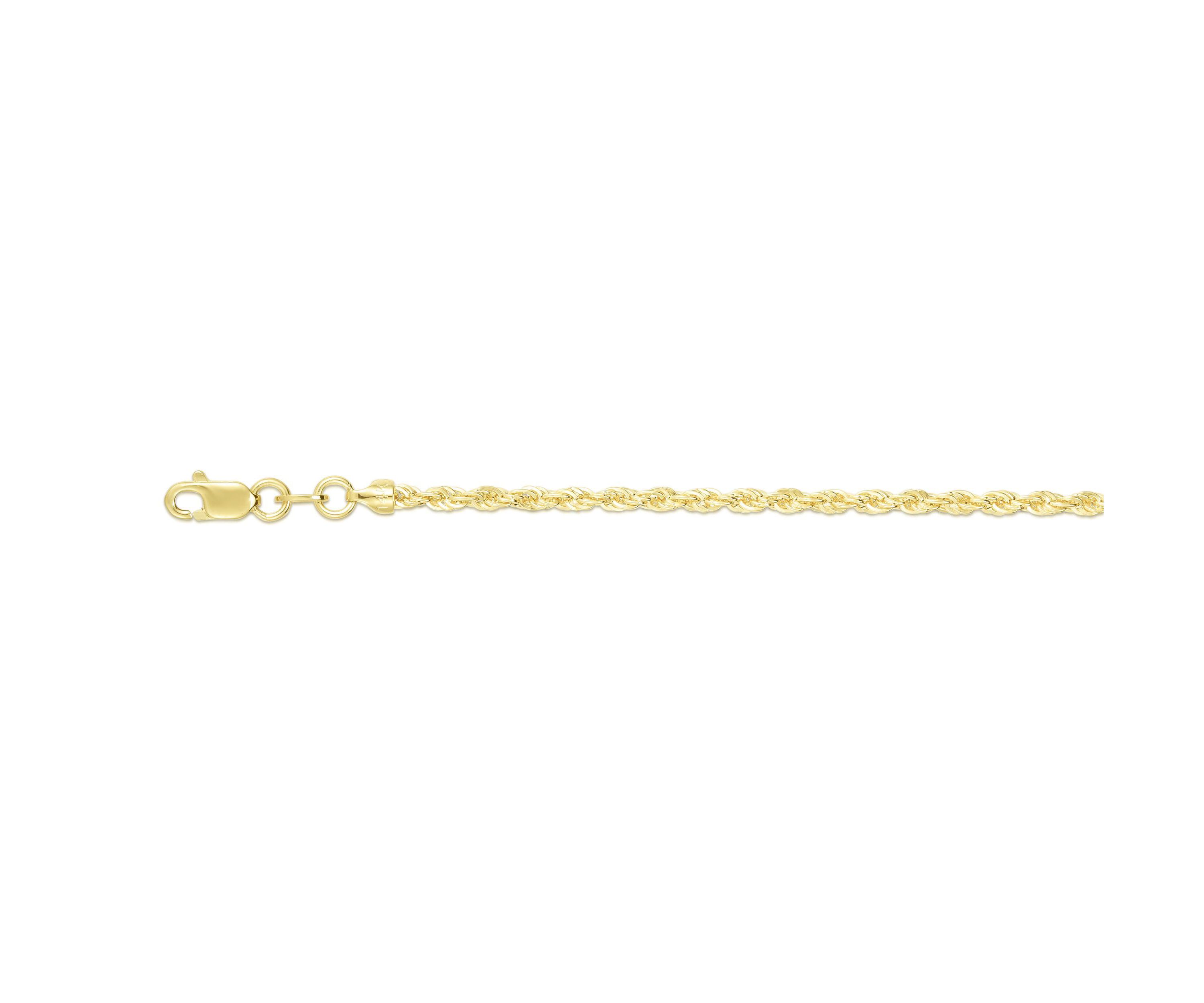 10K Yellow Gold  Dc Rope Anklet