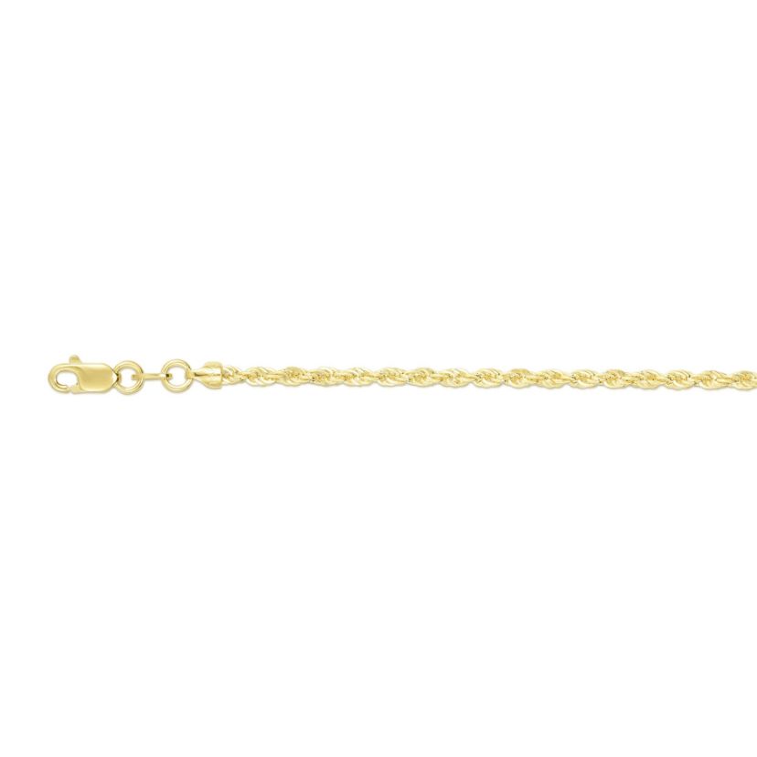 10K Yellow Gold  Dc Rope Anklet