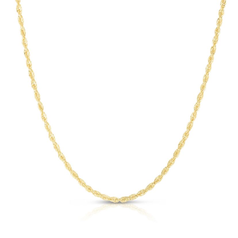 10K Yellow Gold  Dc Rope Chain