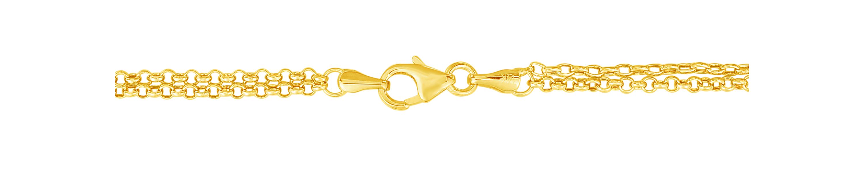 10K Yellow Gold Heart Anklet