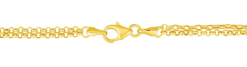 10K Yellow Gold Heart Anklet