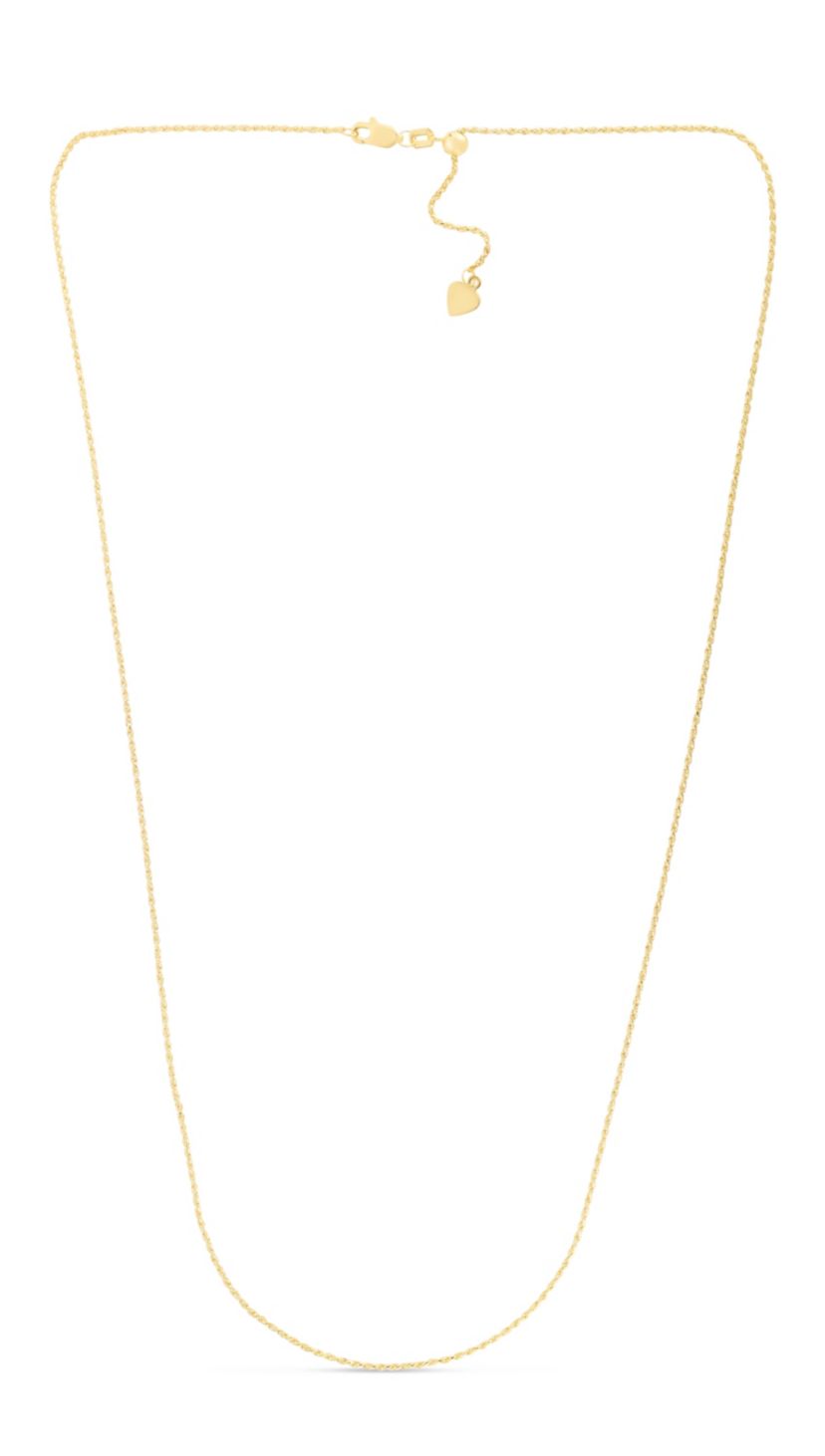 10K Yellow Gold Adjustable Rope Chain