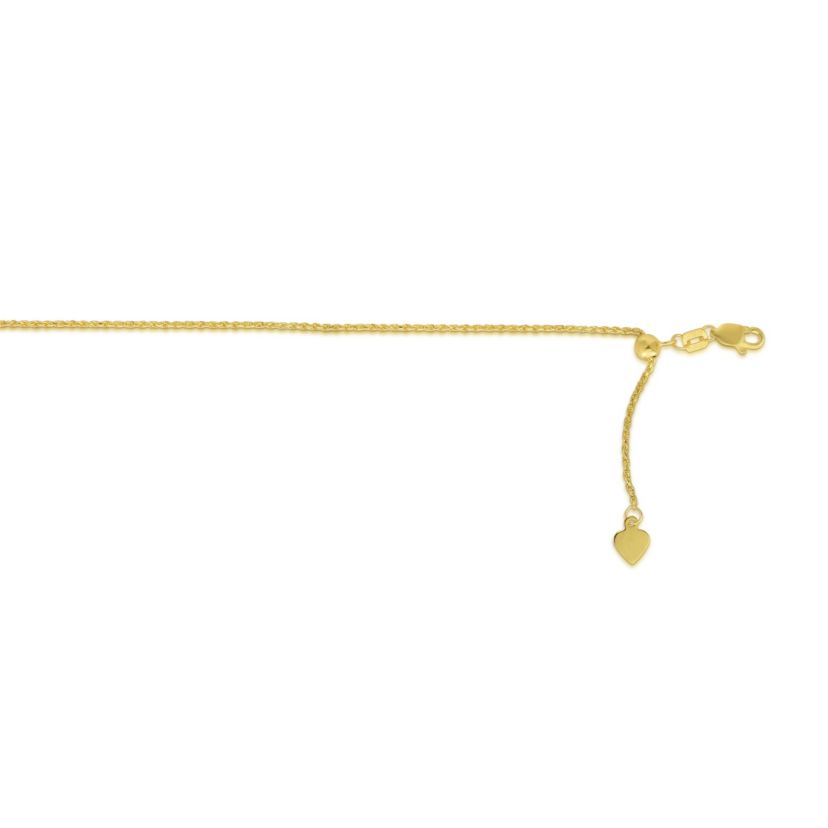 10K Yellow Gold Adjustable Rope Chain