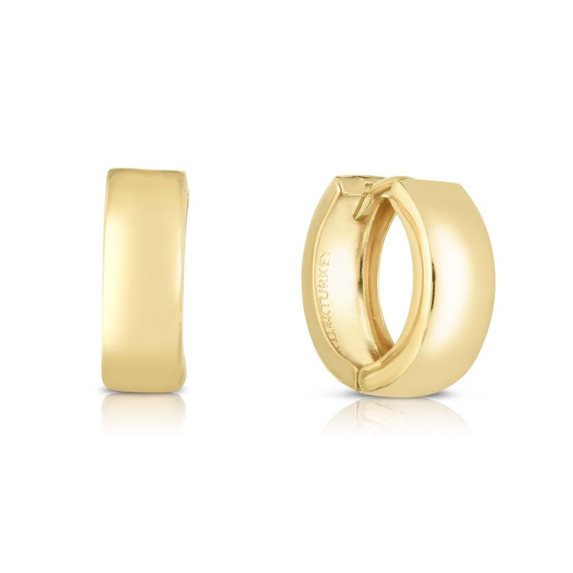 10K Yellow Gold  Huggie Earring