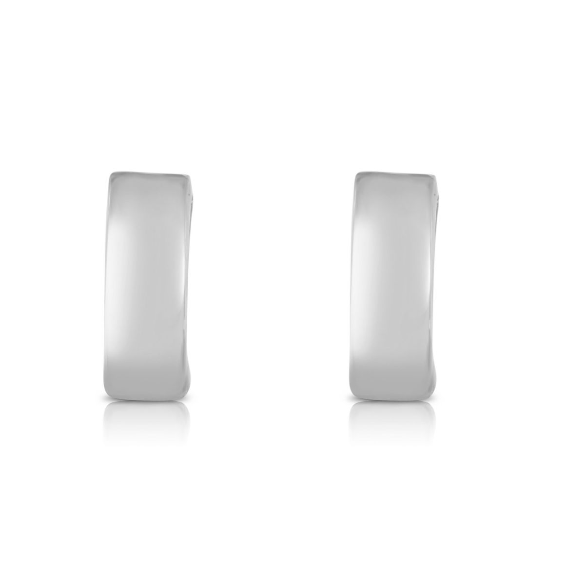 10K White Gold  Huggie Earring