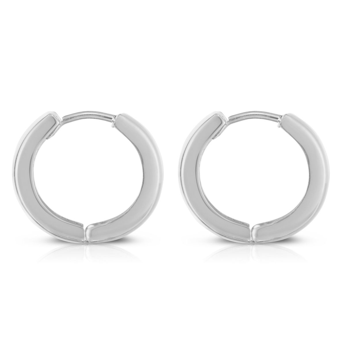 10K White Gold  Huggie Earring