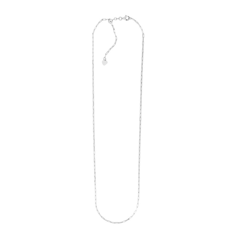 Sterling Silver Adjustable Paperclip Chain
