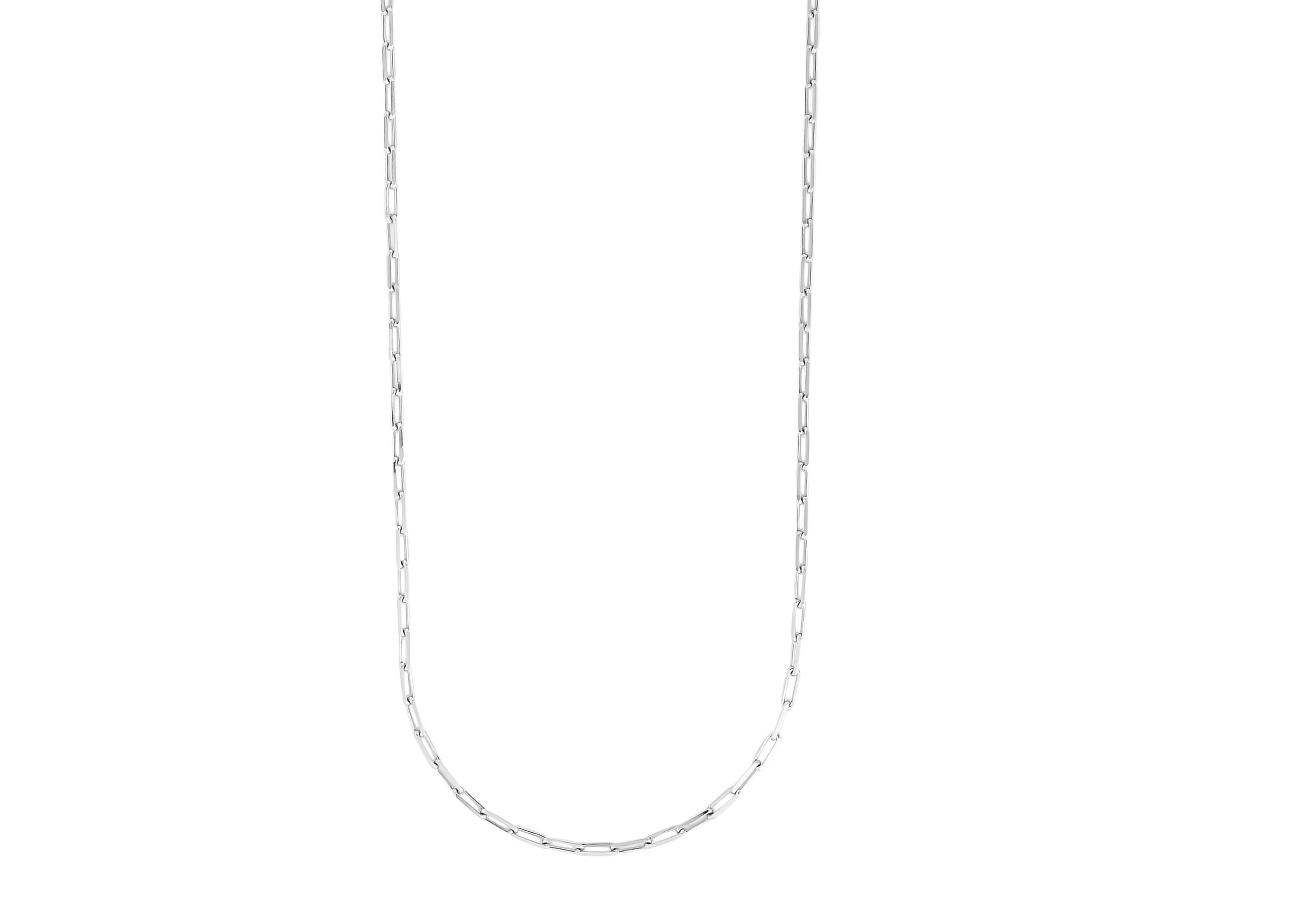 Sterling Silver Adjustable Paperclip Chain